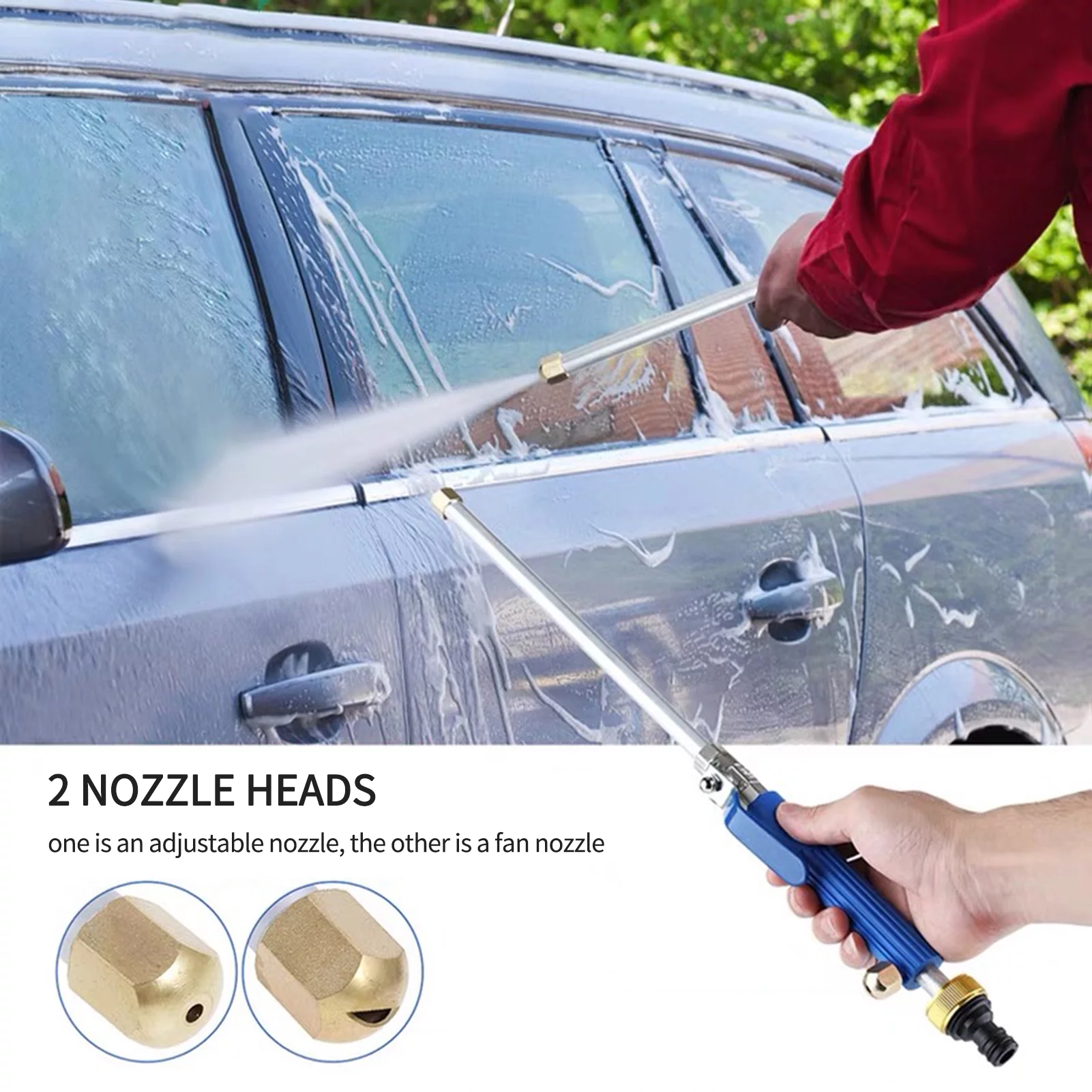 Nebublu Sprinkler,Pressure  Wand Car Pressure Washer 2 Type Suitable Car or Flowers Washer Sprayer 2 Car Wash Sprayer Wash Sprayer Pressure Suitable Car or Pressure Washer Sprayer  Wand Car