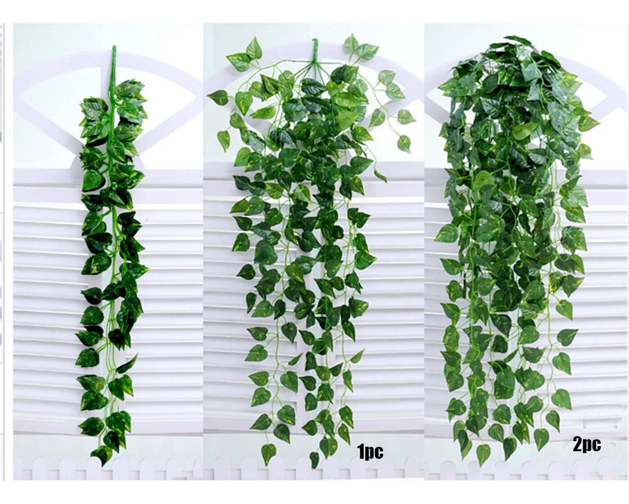 Yeetfub Artificial Plants for Indoor Home Decoration Garland Artificial Garden Leaves Hanging Vine Wall Home Decor for Window Garden Office Patio Planter Pathway Front Porch