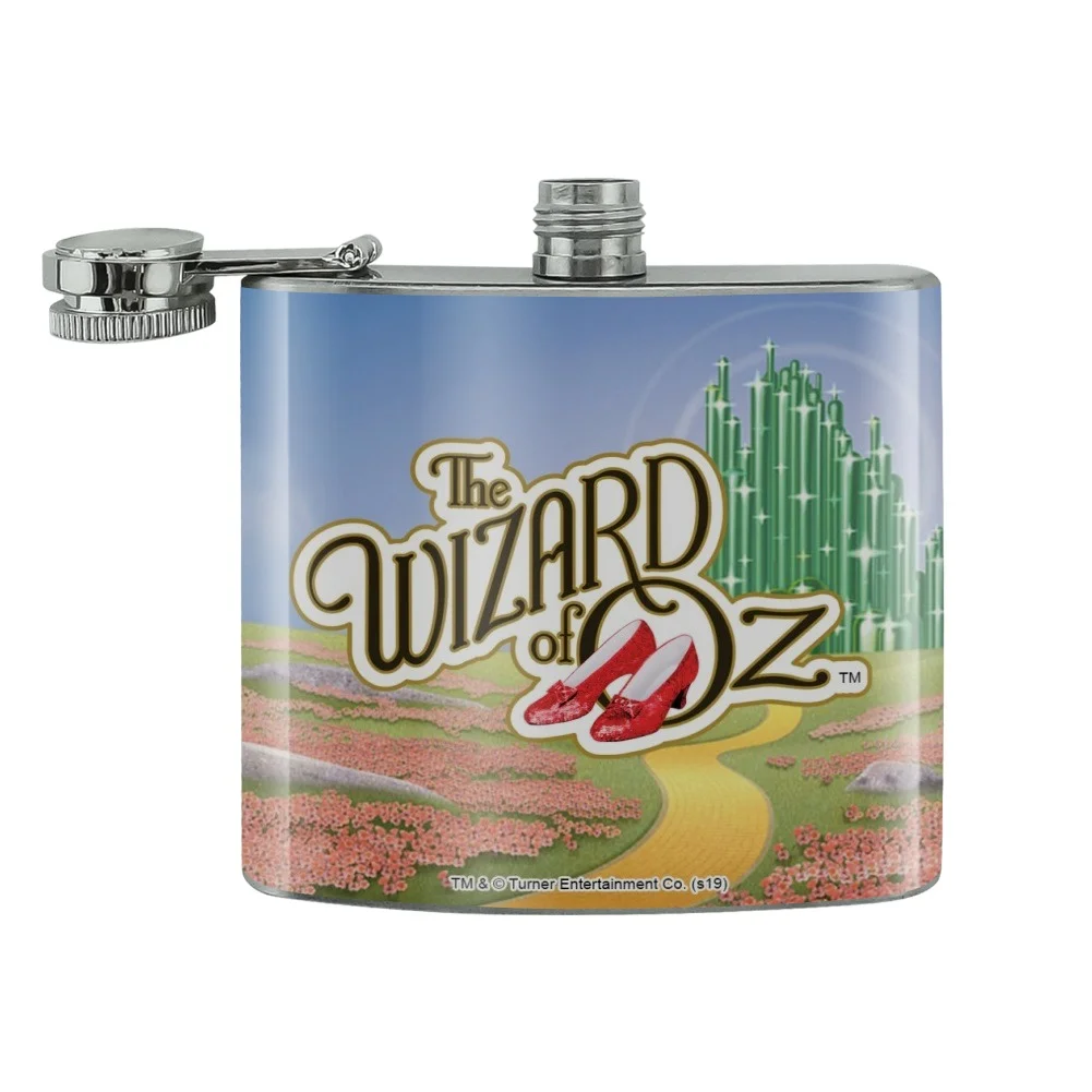 The Wizard of Oz Ruby Slippers Logo Stainless Steel 5oz Hip Drink Kidney Flask