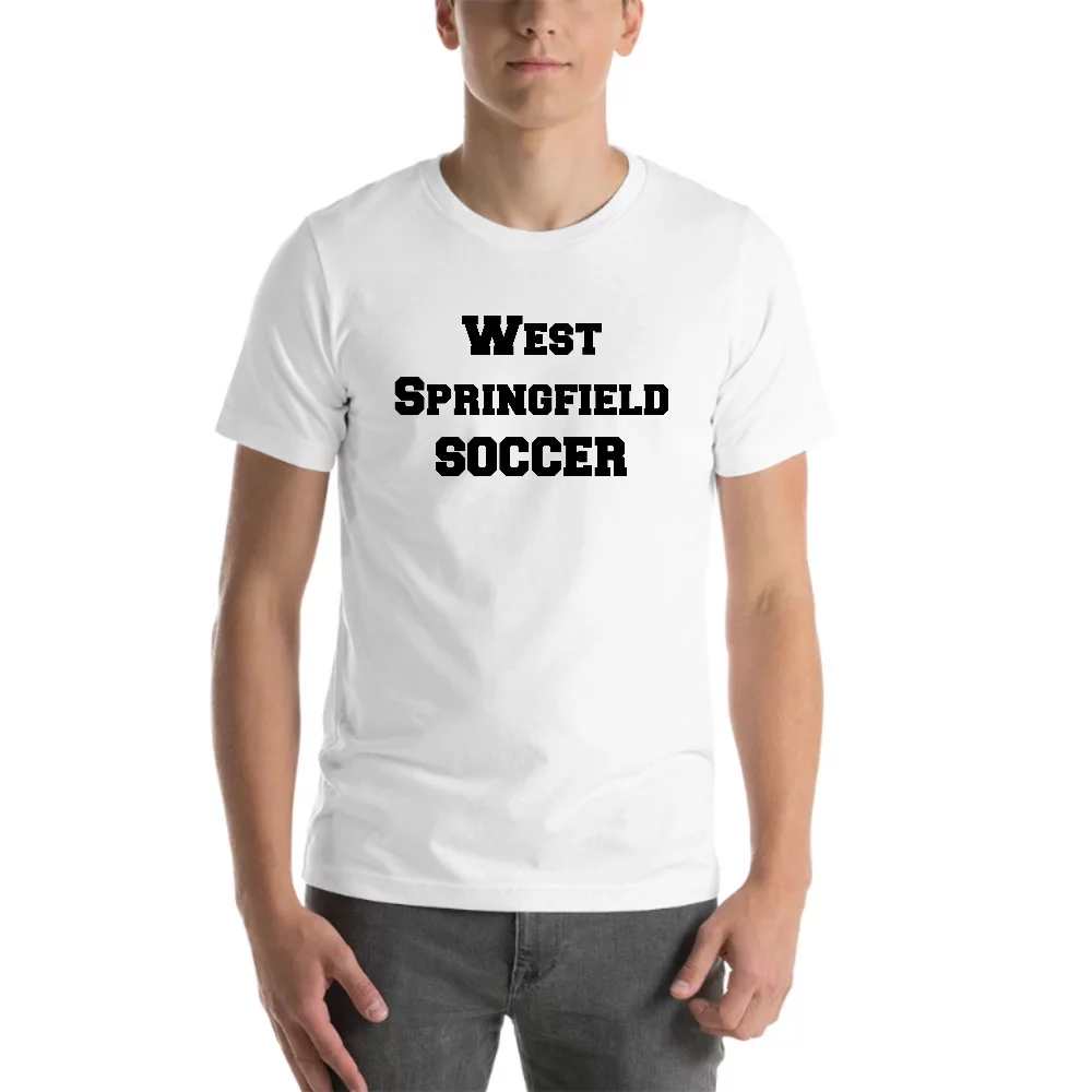 L West Springfield Soccer Short Sleeve Cotton T-Shirt By Undefined Gifts