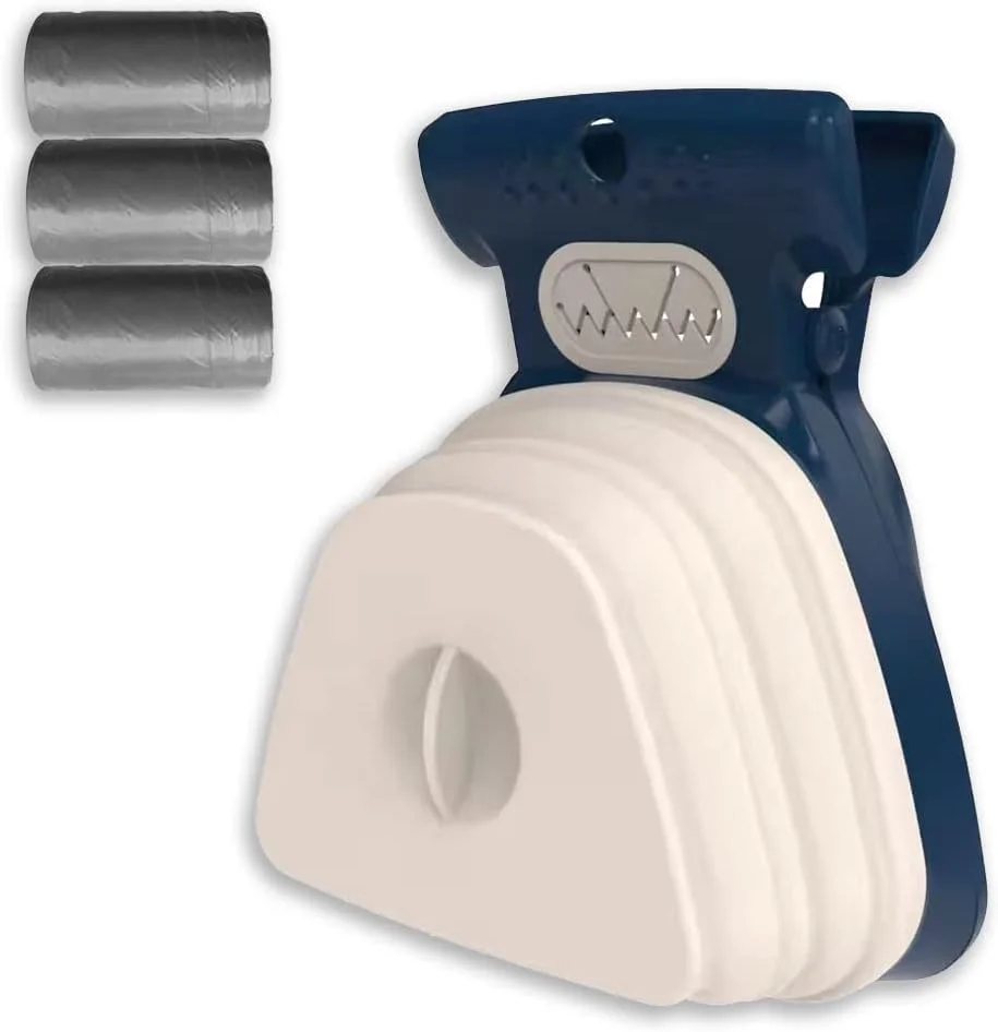 Portable Manure Shovel Handheld Size, Suitable for Walking outside the Yard Large and Small Dogs Or Outdoor Travel, Puppy Manure Spoon with Container and 30 One Pet Garbage Bag Atta