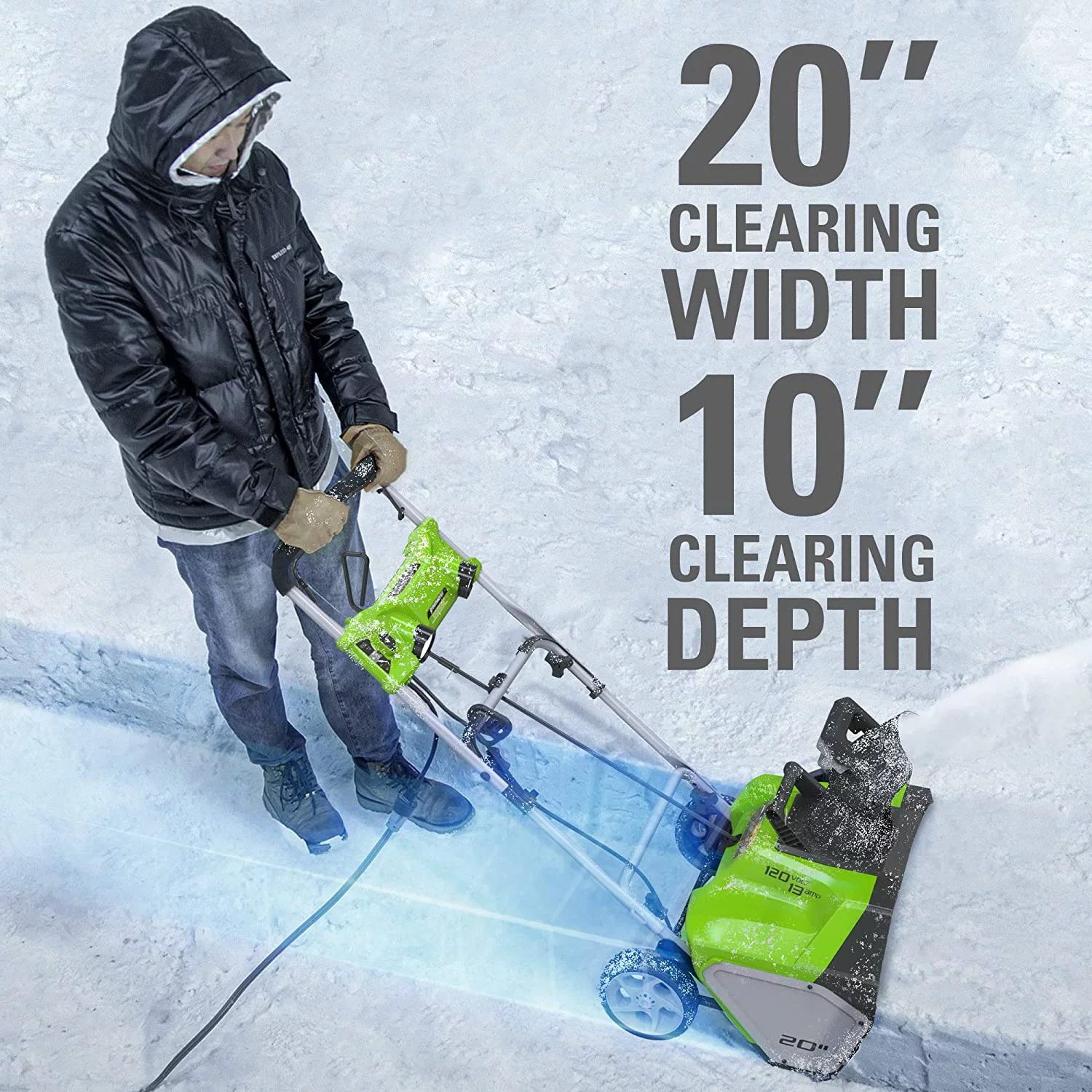 Greenworks 20 In. 13A Electric Snow Blower
