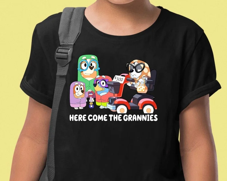 Here Come The Grannies Bluey Shirt, Bluey Grandma Shirt, Bluey Mom Shirt, Chilli And Bingo Shirt, Gift For Mom, Mothers Day Shirt.