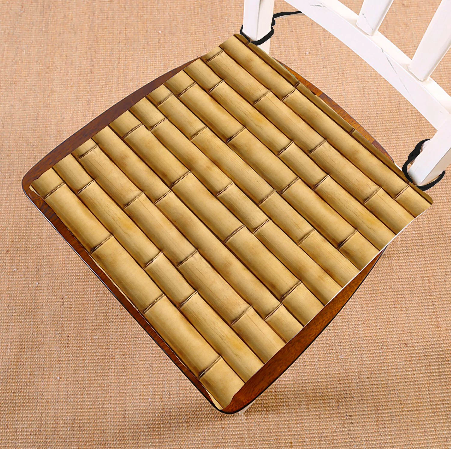 ZKGK Nature Bamboo Wall Seat Pad Seat Cushion Chair Cushion Floor Cushion Two Sides 20x20 Inches