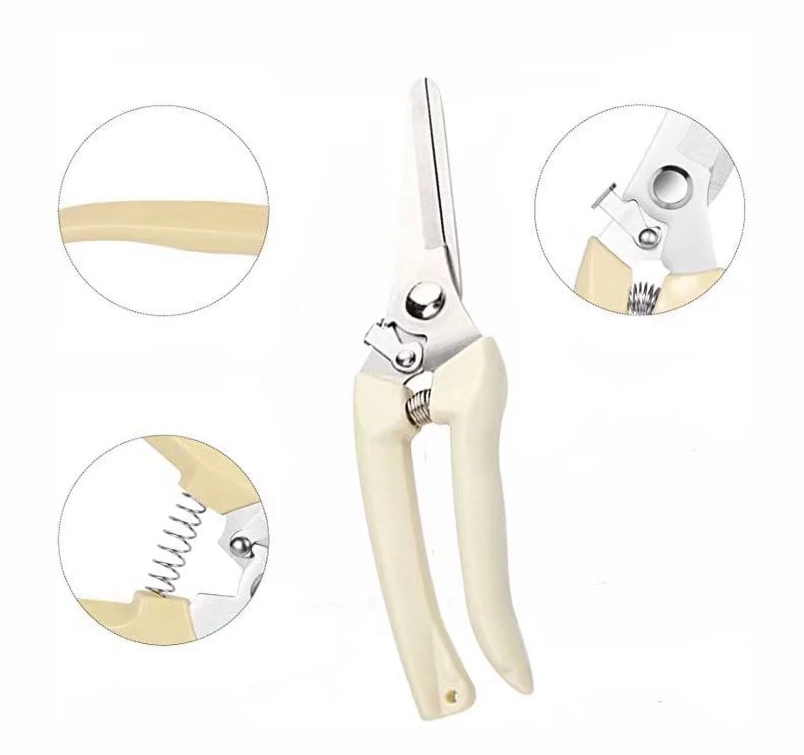 Garden Pruning Shears, Professional Stainless Steel Gardening Shears, Stainless Steel Blades for Picking Fruits, Trimming Potted Plants