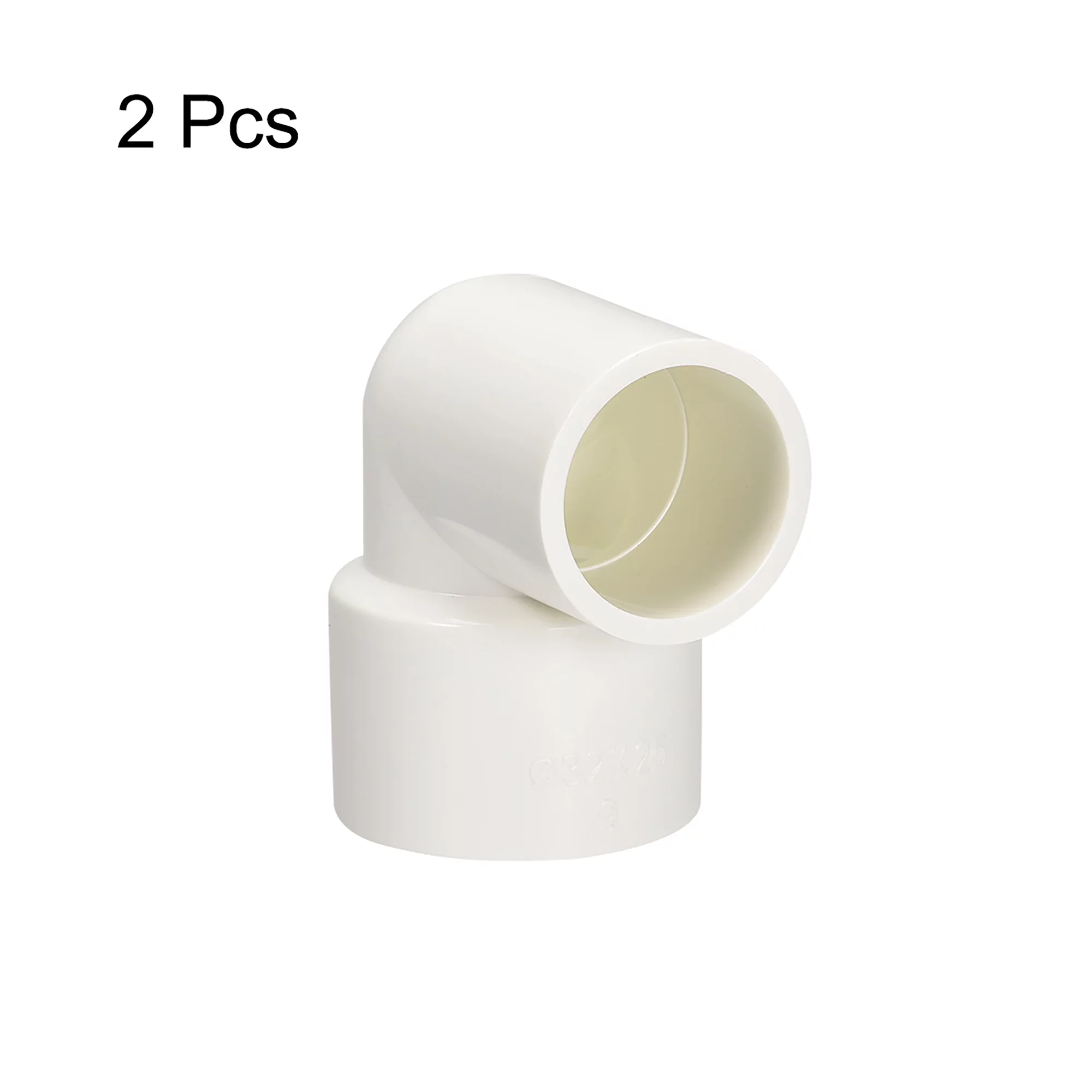 PVC Pipe Fitting,90 Degree Elbow Schedule 40 White 25mm x 32mm Socket 2pcs