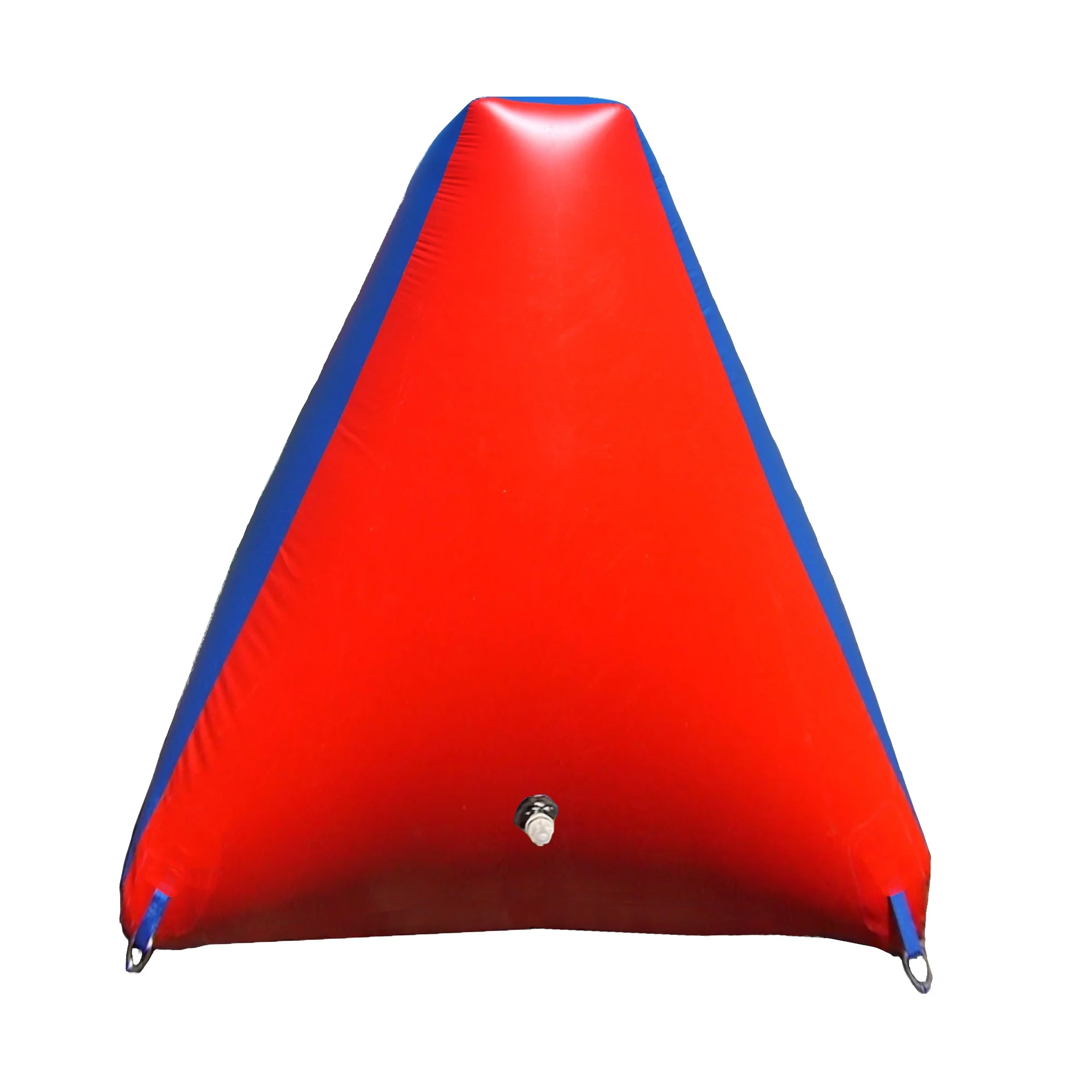 Sportogo Inflatable Air Bunker Pyramid for Paintball, Airsoft, Archery, Laser Tag, 1 Piece, 5 Foot Tall, Red & Blue