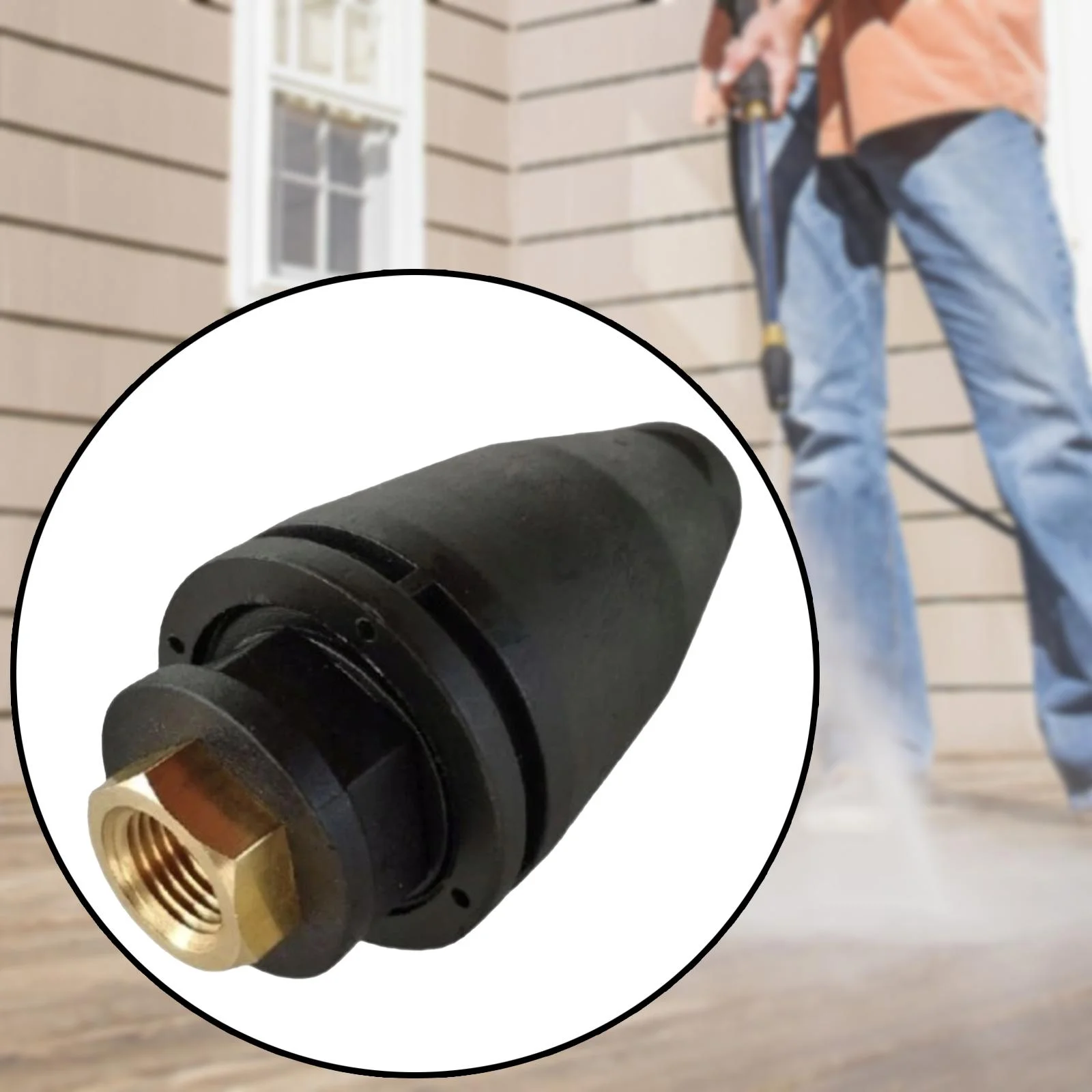 Gazechimp Rotary Nozzle Rotary Nozzle 1/4 inch Rotating Nozzle Rotating 84.8mm Threaded