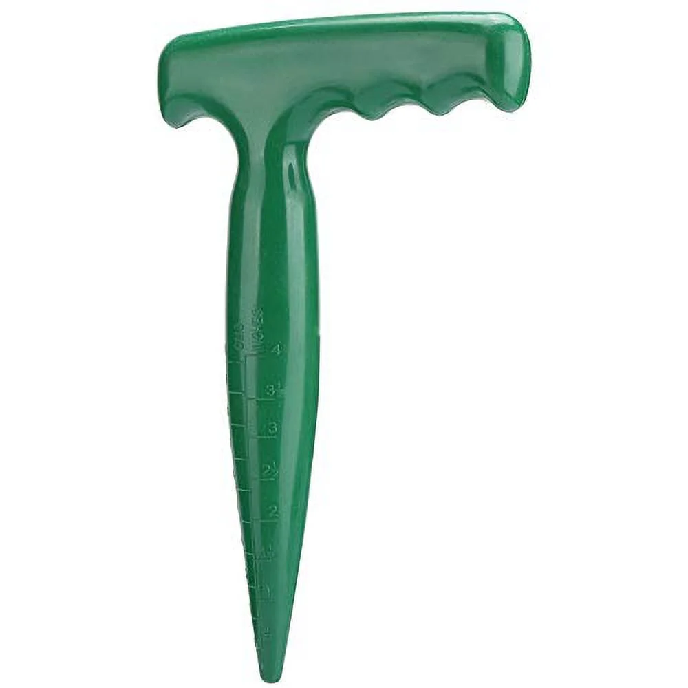 Oumefar 5Pcs Handheld Plastic Transplanting Widger Planting Tools Dibber Soil Digger Hole Punch Sowing Seeds Dispenser Garden Supplies Grip Seedling Puncher