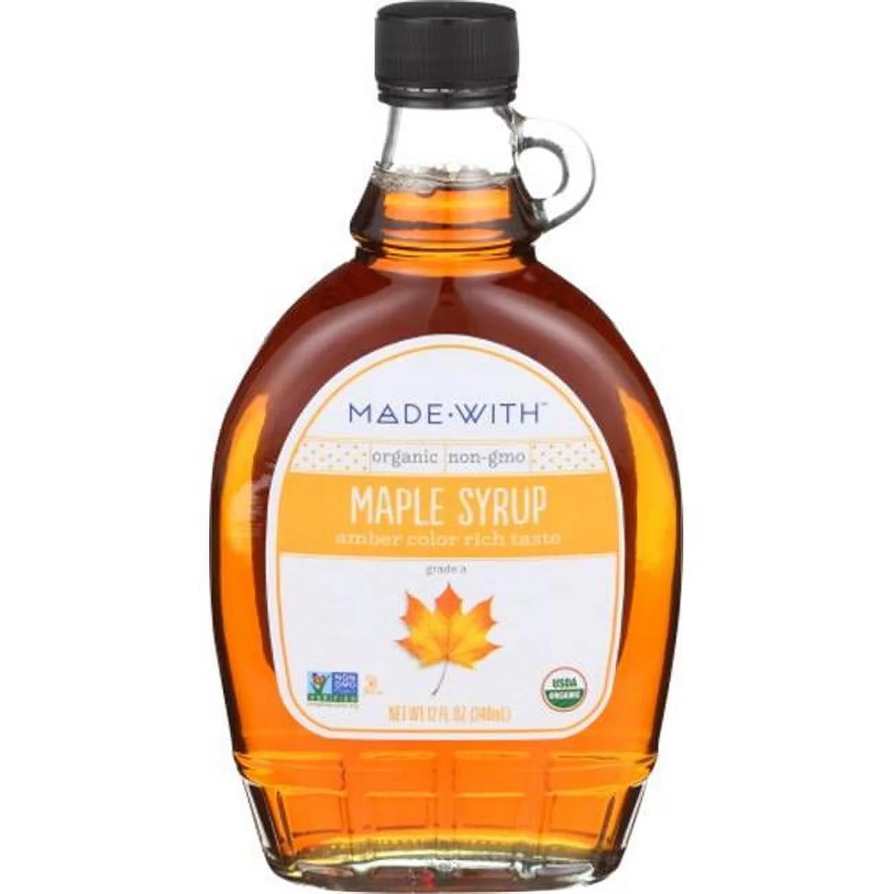 MadeWith  12 fl oz Maple Grade A Amber Organic Syrup, Pack of 12