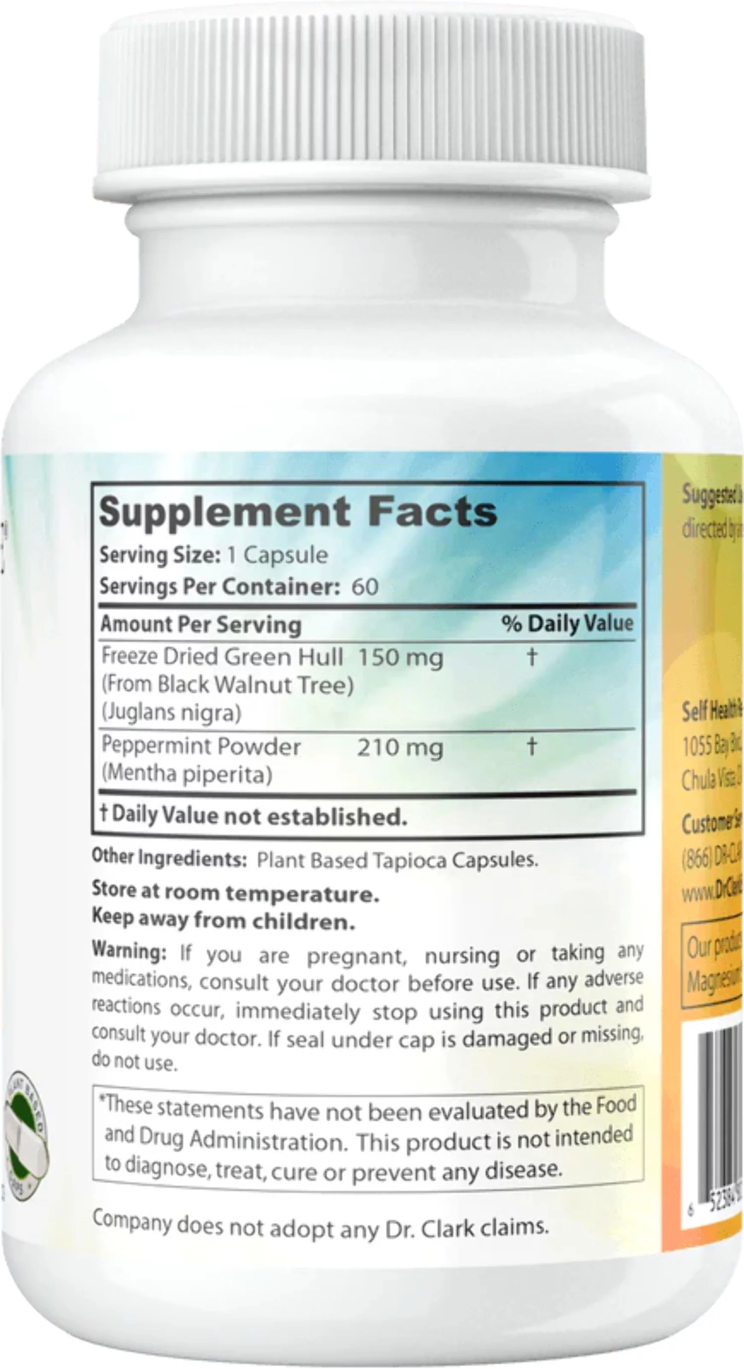 GREEN BLACK WALNUT BLEND; VEGETARIAN, 360 MG 60 TAPIOCA CAPSULES