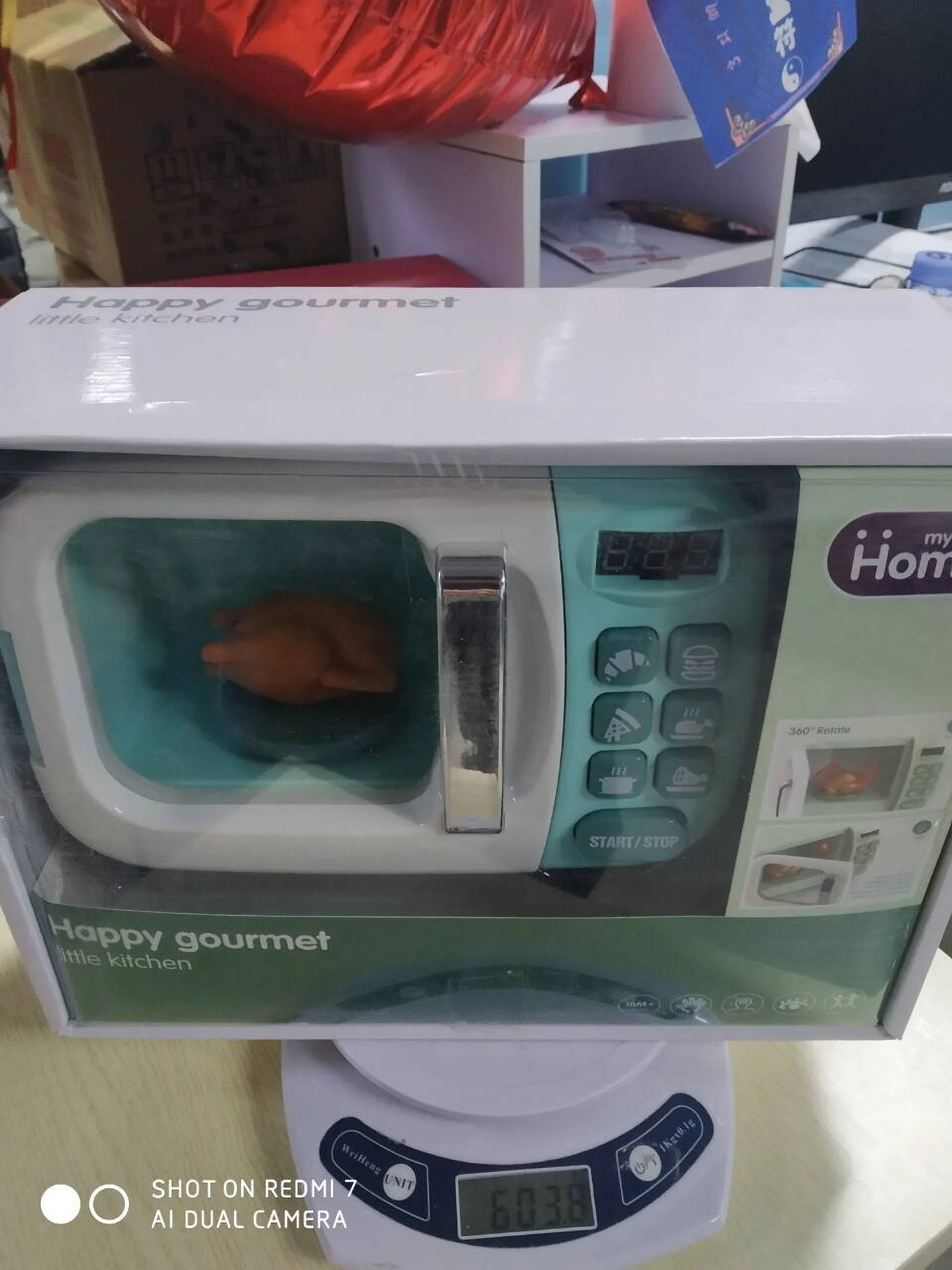 WalGRHFR Outdoor Water Toys for Kids Ages 3-5 Kitchen Game Microwave Oven Large with Light and Sound