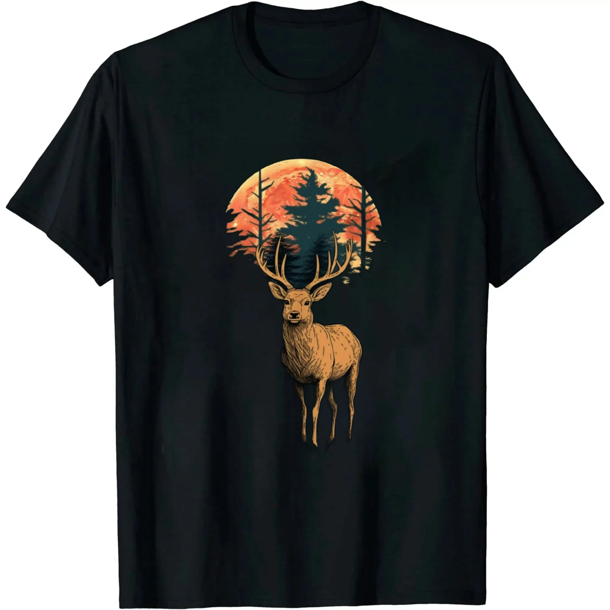 MAXPRESS Jackrabbit Mountain Pine Tree Sky Birds are Flying Jackalope T-Shirt