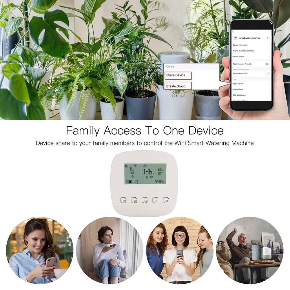 Irrigation , Wifi Water With Solar Panel Compatible With Voice -drip With Solar Panel Compatible With Adben Iuppa Dsfen Water Lit -drip Havou Water
