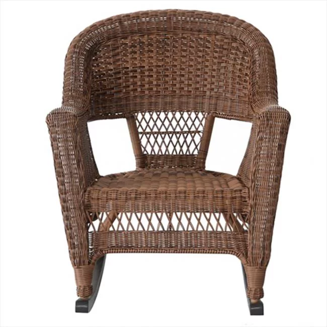 Jeco W00205R-C-2-RCES 3 Piece Honey Rocker Wicker Chair Set