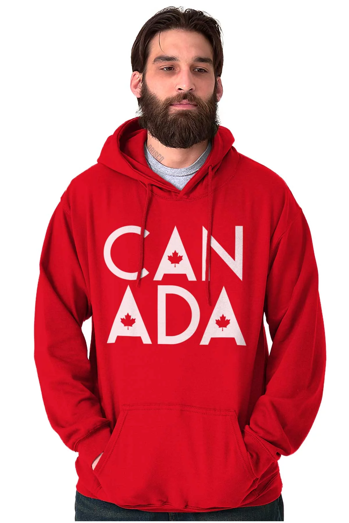 Canada Maple Leaf Flag Patriotic Hoodie Sweatshirt Women Men Brisco Brands S