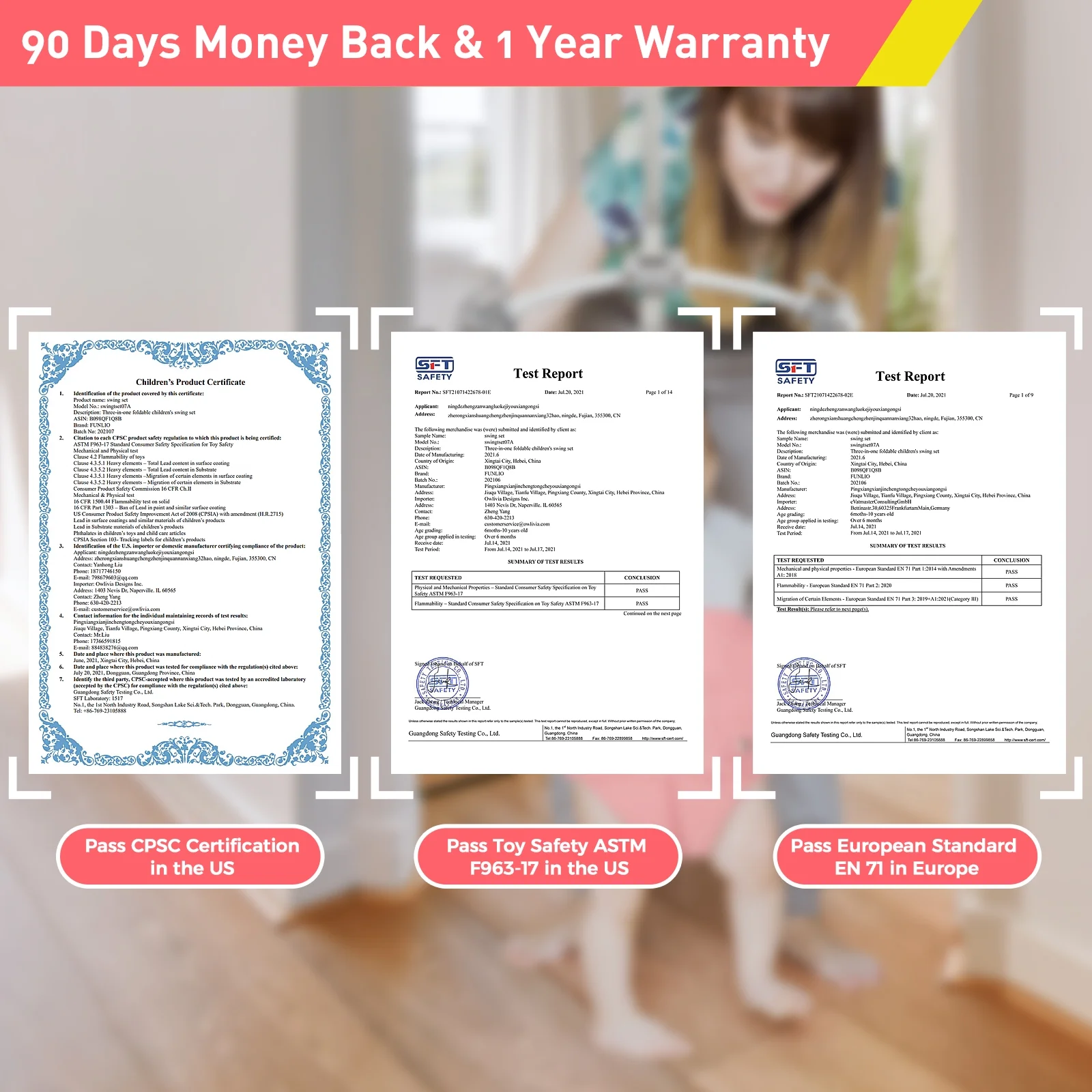 FUNLIO Baby Door Jumper for 6-24 Months (with Door Clamp), Baby Jumper Doorway with Strong Spring & Adjustable Strap, Portable Infant Door Bouncer, Bearing 40 Lbs, CPC & CE Certified-Pink