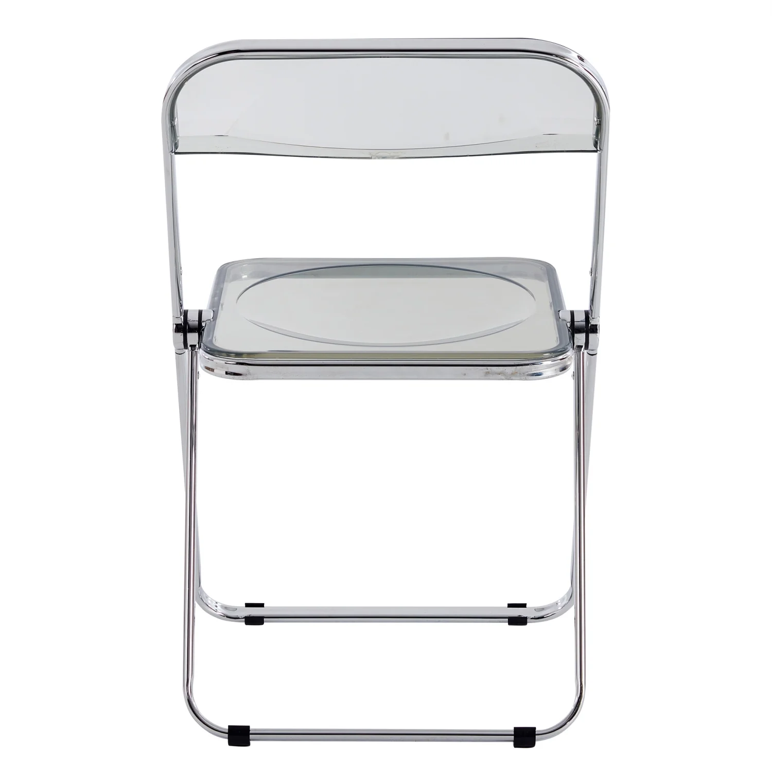 Transparent Gray Clear Folding Chair with Stylish and Modern Design  PC Plastic Material for Living Room Seat ZDY-HUI-2