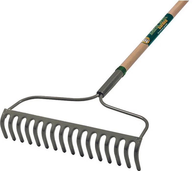 Landscapers Select 34582 Bow Rake 16 Tine 54 Inch Wood Handle