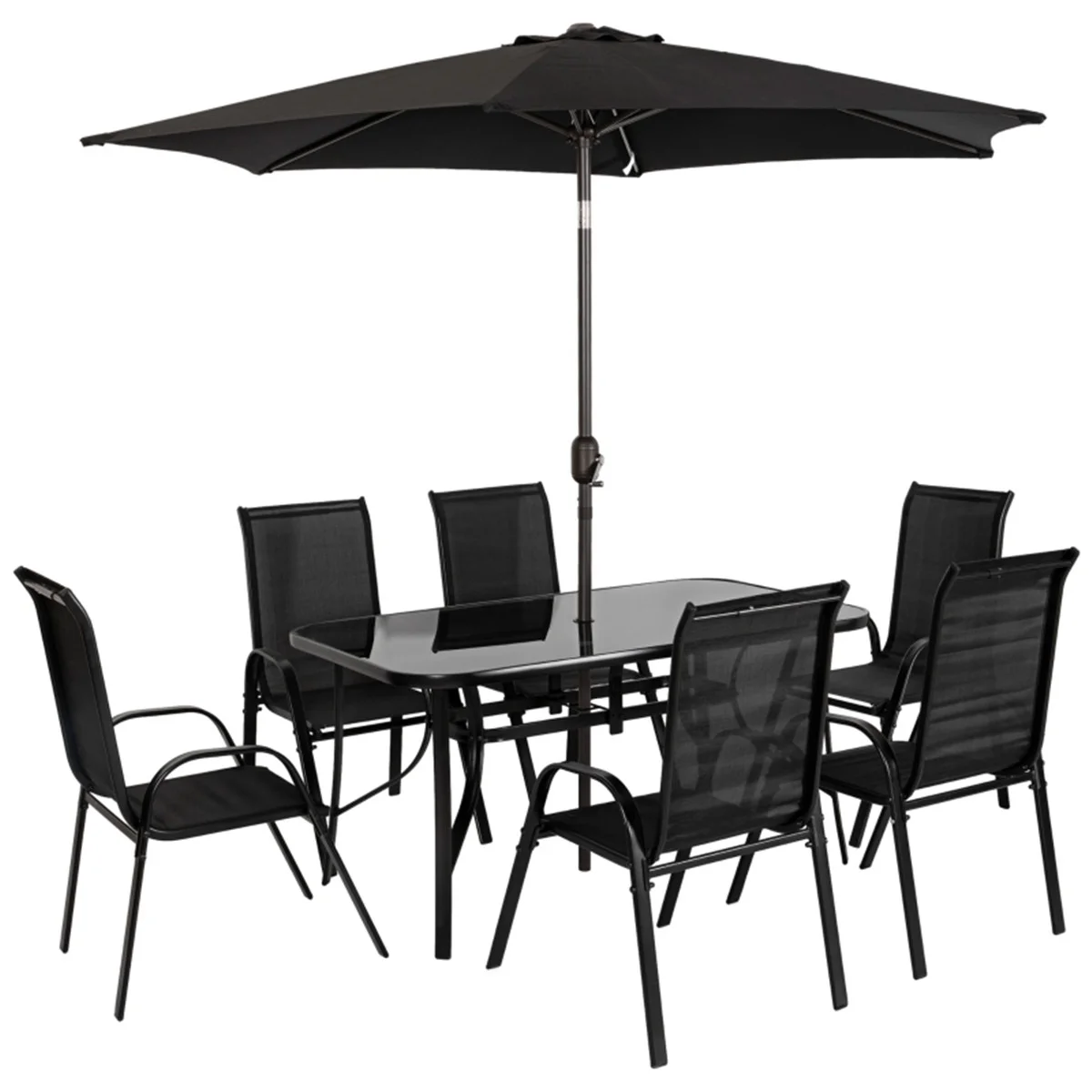 Outdoor Dining Set with Table, Chairs, and Umbrella - Durable, Stylish, Weather-resistant - Perfect for Al Fresco Dining