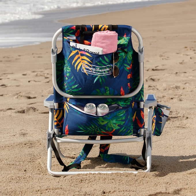 Backpack Beach Chair 2 Pack (Tropical Foliage), Dark Blue (2622206)