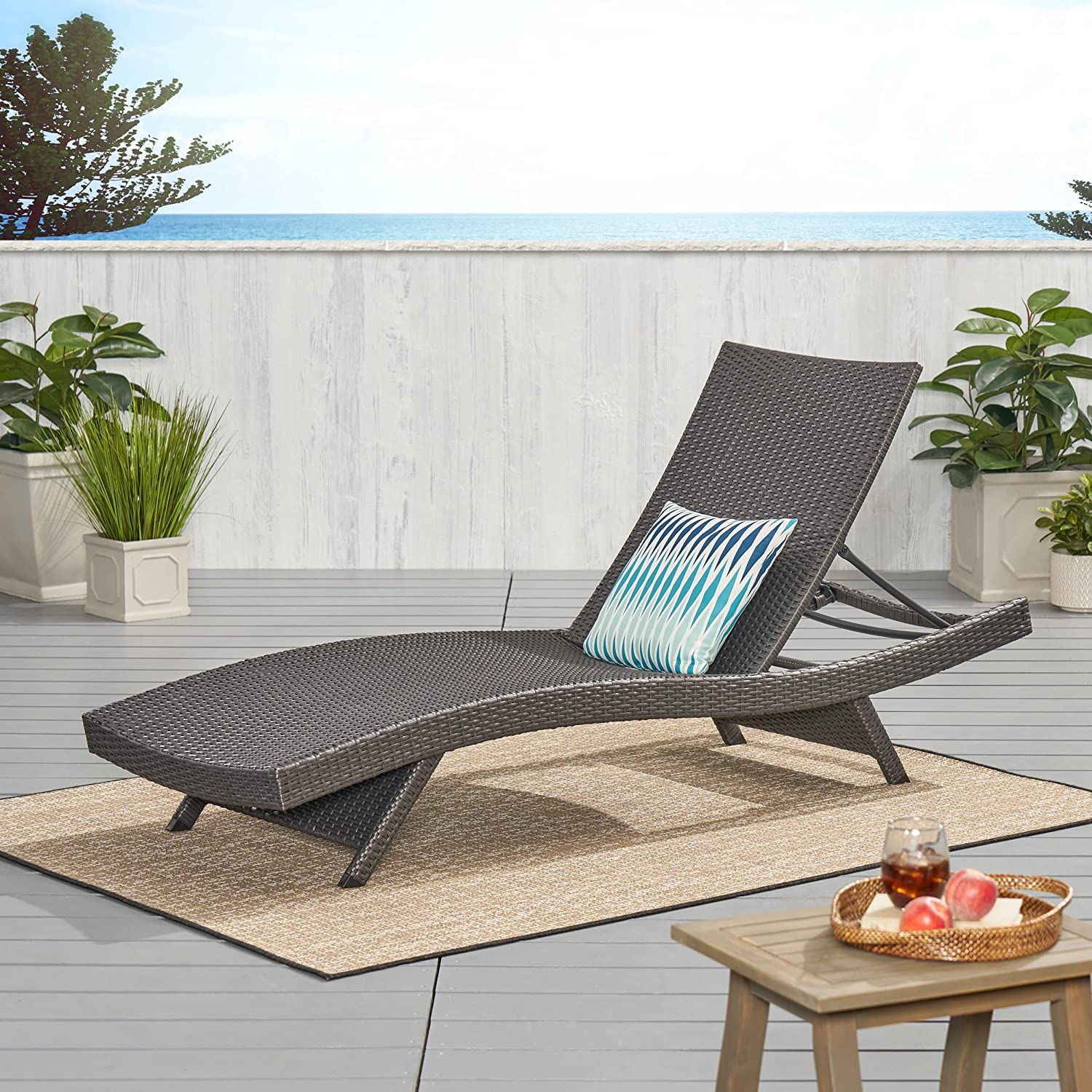 YANRUI Salem Outdoor Chaise Lounge 79.53 x 27.56 x 13.78