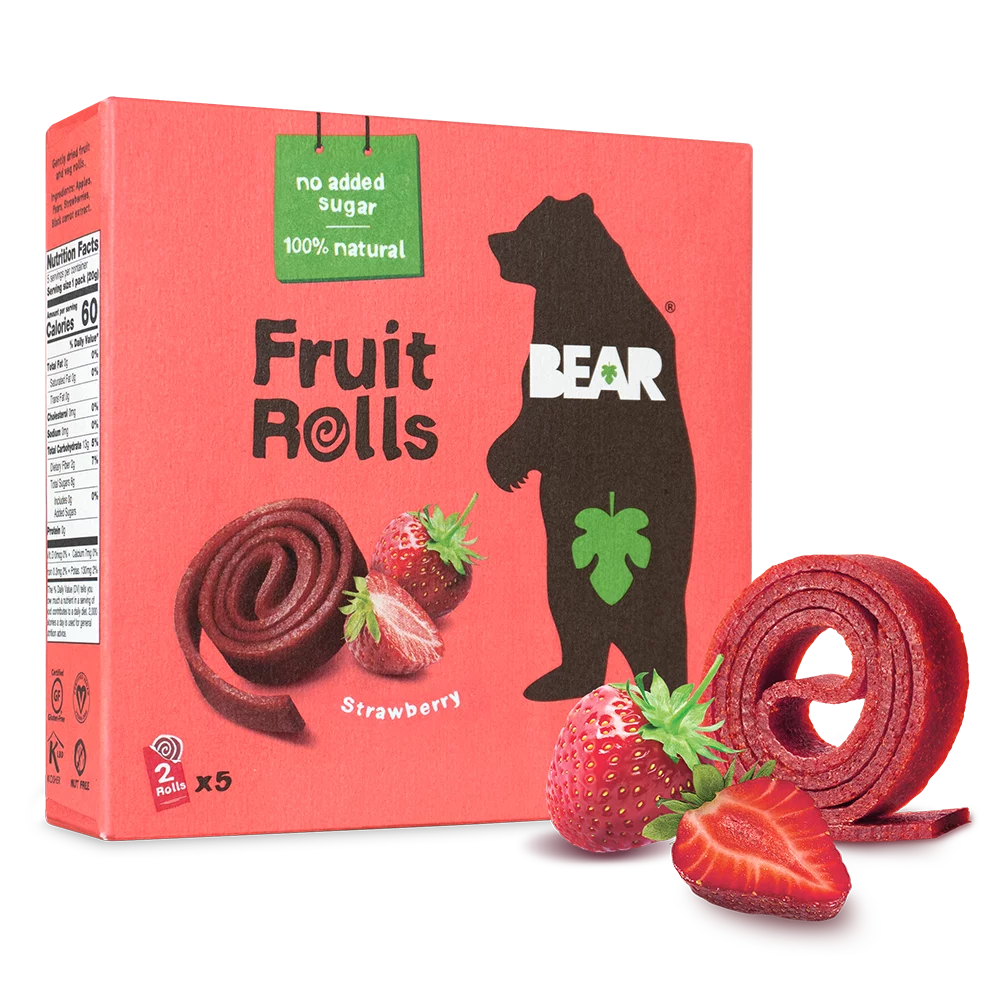 Bear Yoyo Strawberry Real Fruit Roll - Multipack, 3.5 Ounce -- 6 per case.