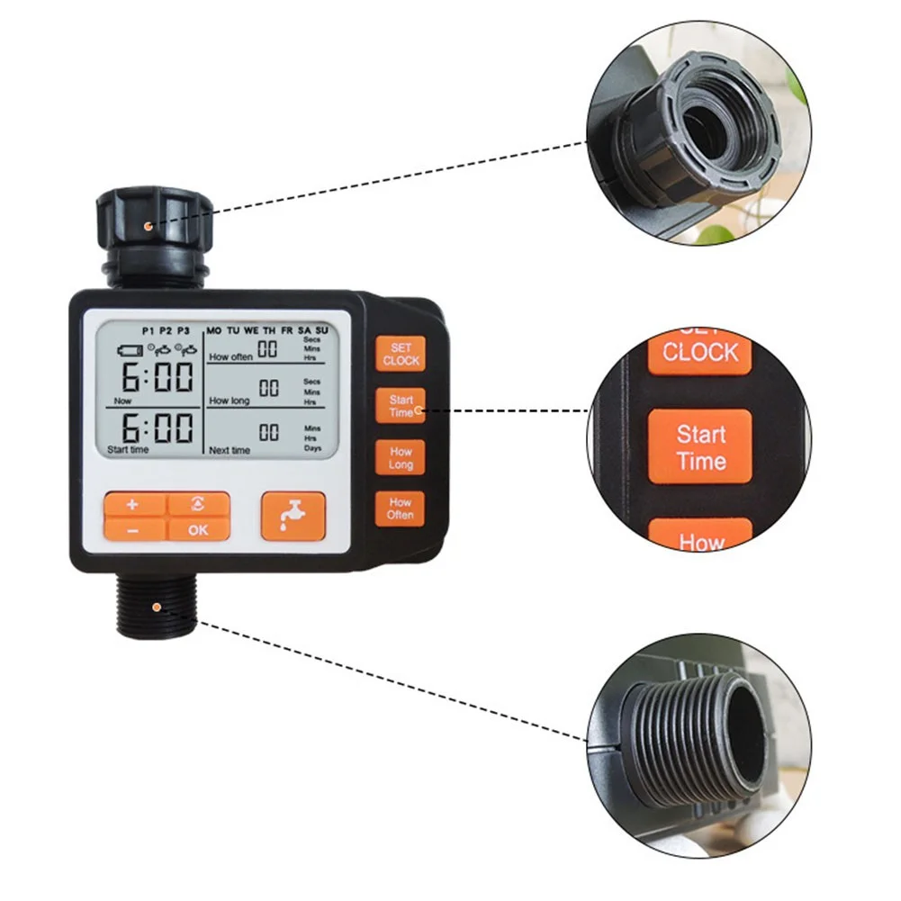 Watering Timer Automatic On Off Controller Garden Electronic Water Irrigation