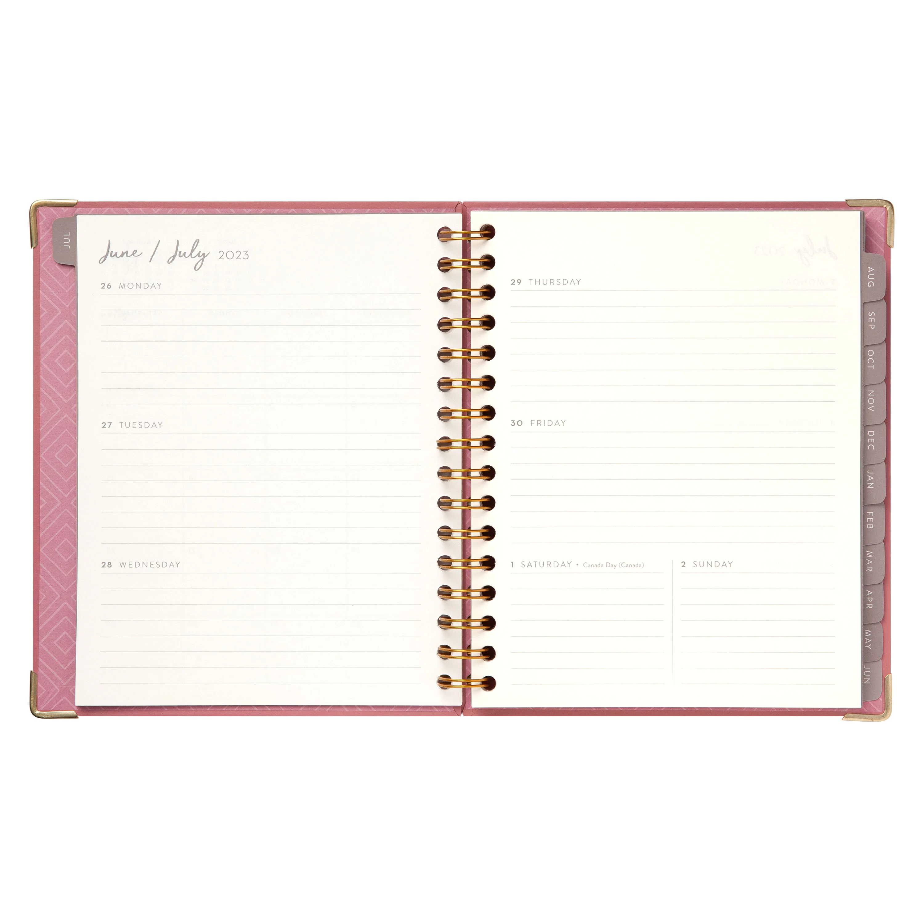 2023-2024 Mintgreen Weekly/Monthly Spiral Planner, 7.25