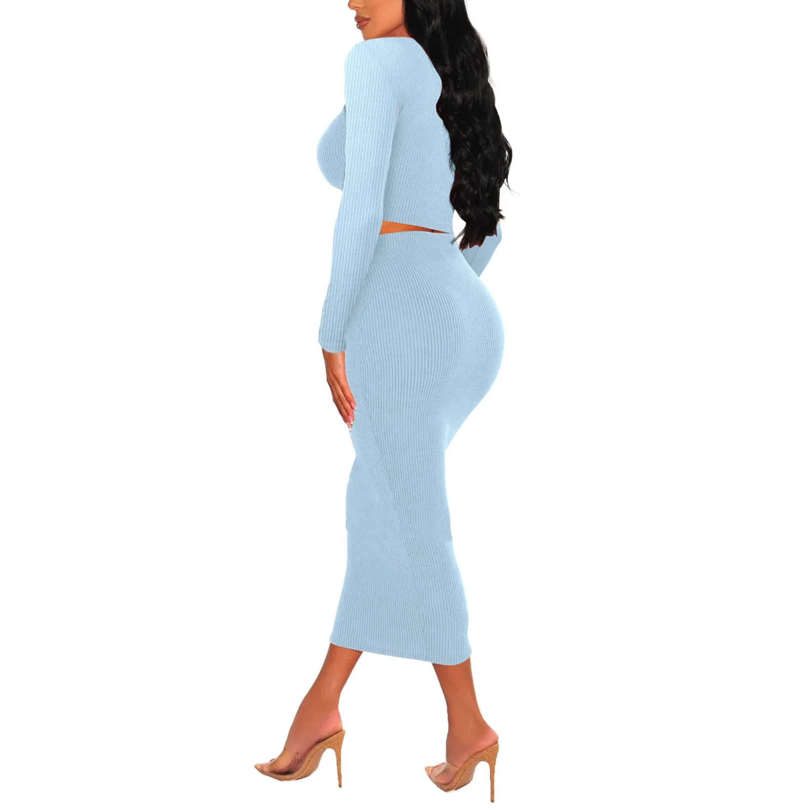 Summer Mini Skirt Womens Autumn And Winter Fashion Set Waist Wrapped Hip Wrapped Skirt Mid Length Skirt Two Piece Set Skirting Board Cleaner Brush