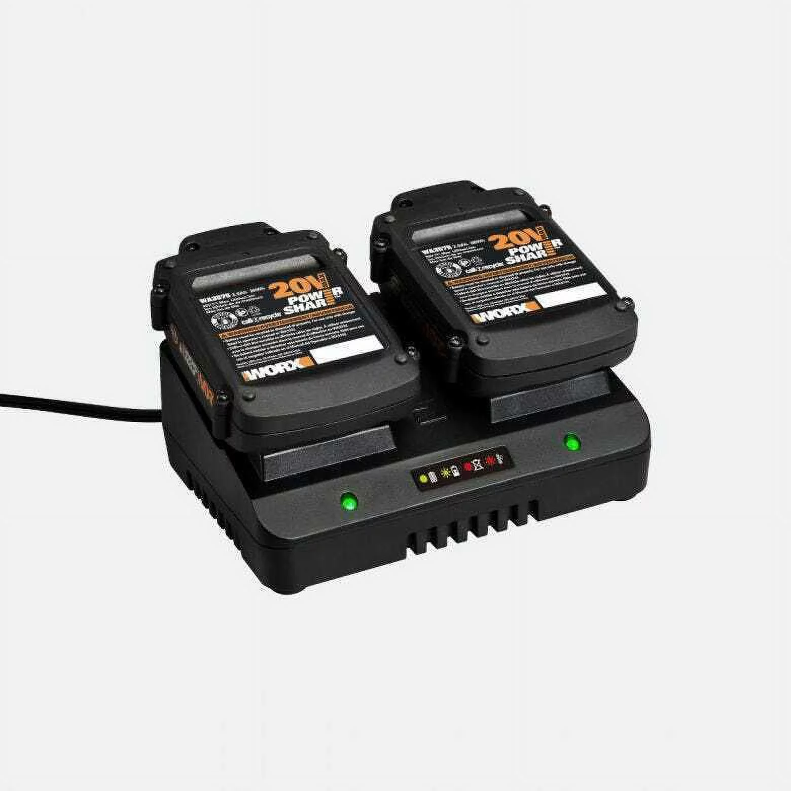 Worx WA3770 Power Share 20V & 18V Li-Ion Dual Port Battery Quick Charger