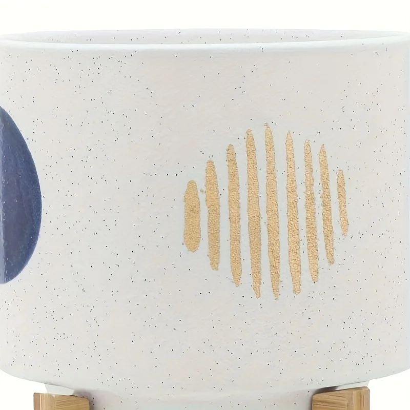 S/2 5/8 inch Funky Planter W/Stand,