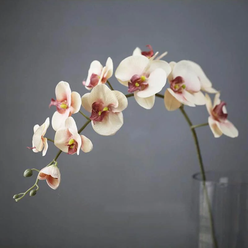 ACMDL     11 Heads Silk Orchid Phalaenopsis Flowers DIY Wedding Floral Bouquet Artificial Plants Fake Flowers Home Decor