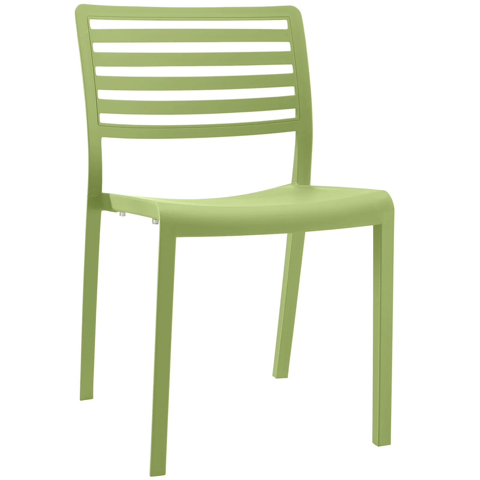 Side Dining Chair, Green, Plastic, Kitchen Cafe Bistro Hospitality Restaurant, Modern Contemporary HB32662