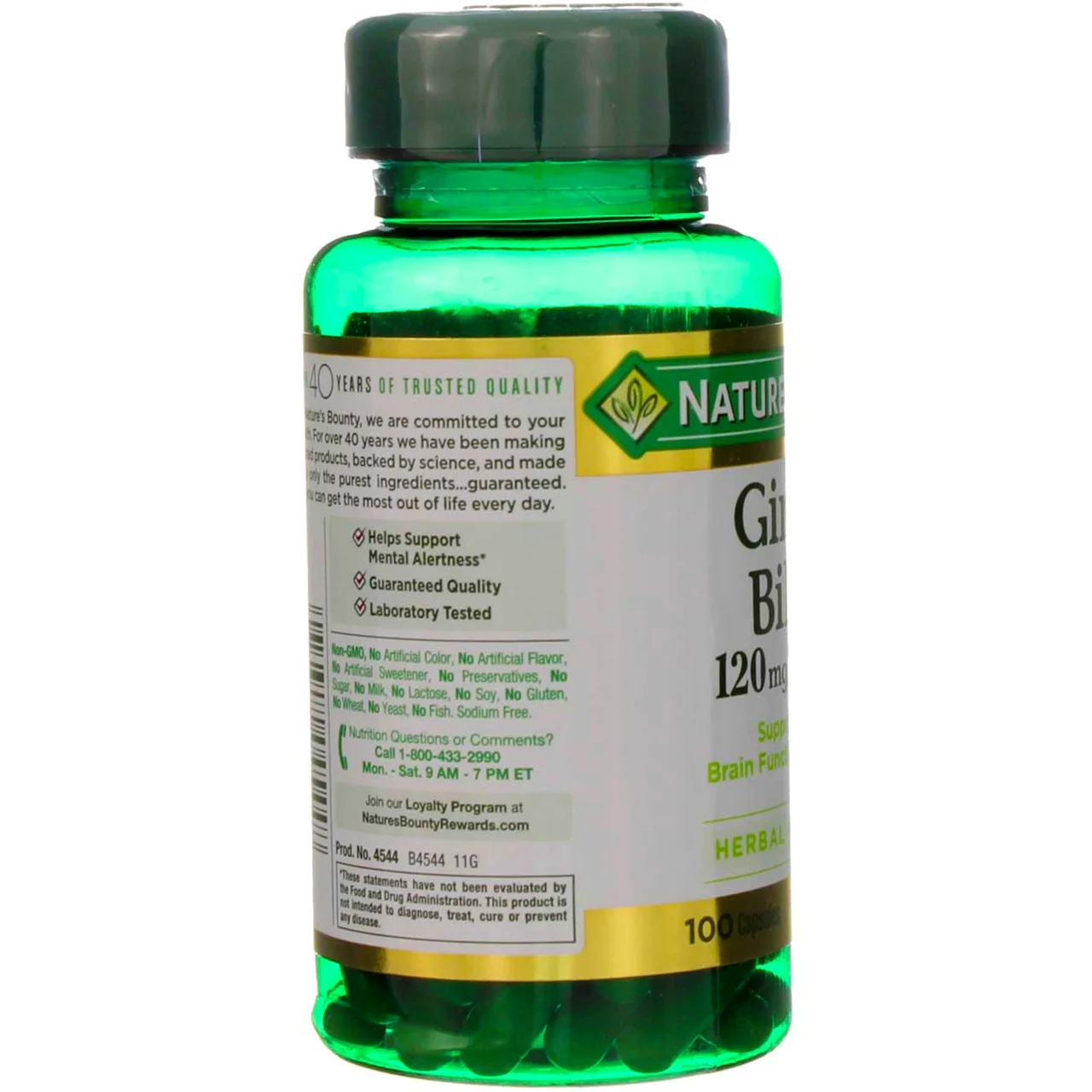 Nature's Bounty Ginkgo Biloba 120 mg 100 ea (Pack of 6)