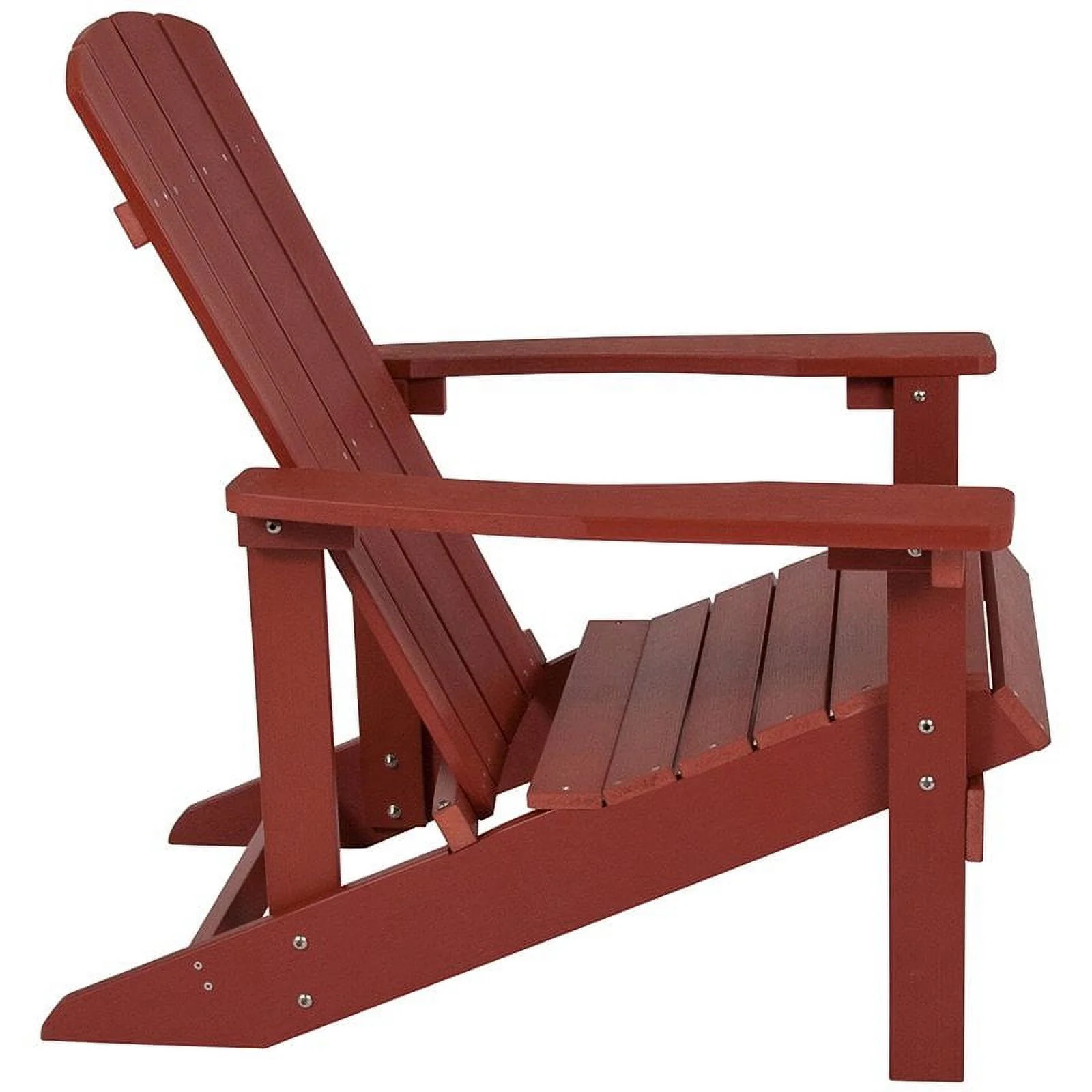 Home Square 2 Piece Faux Wood Adirondack Chair Set In Red
