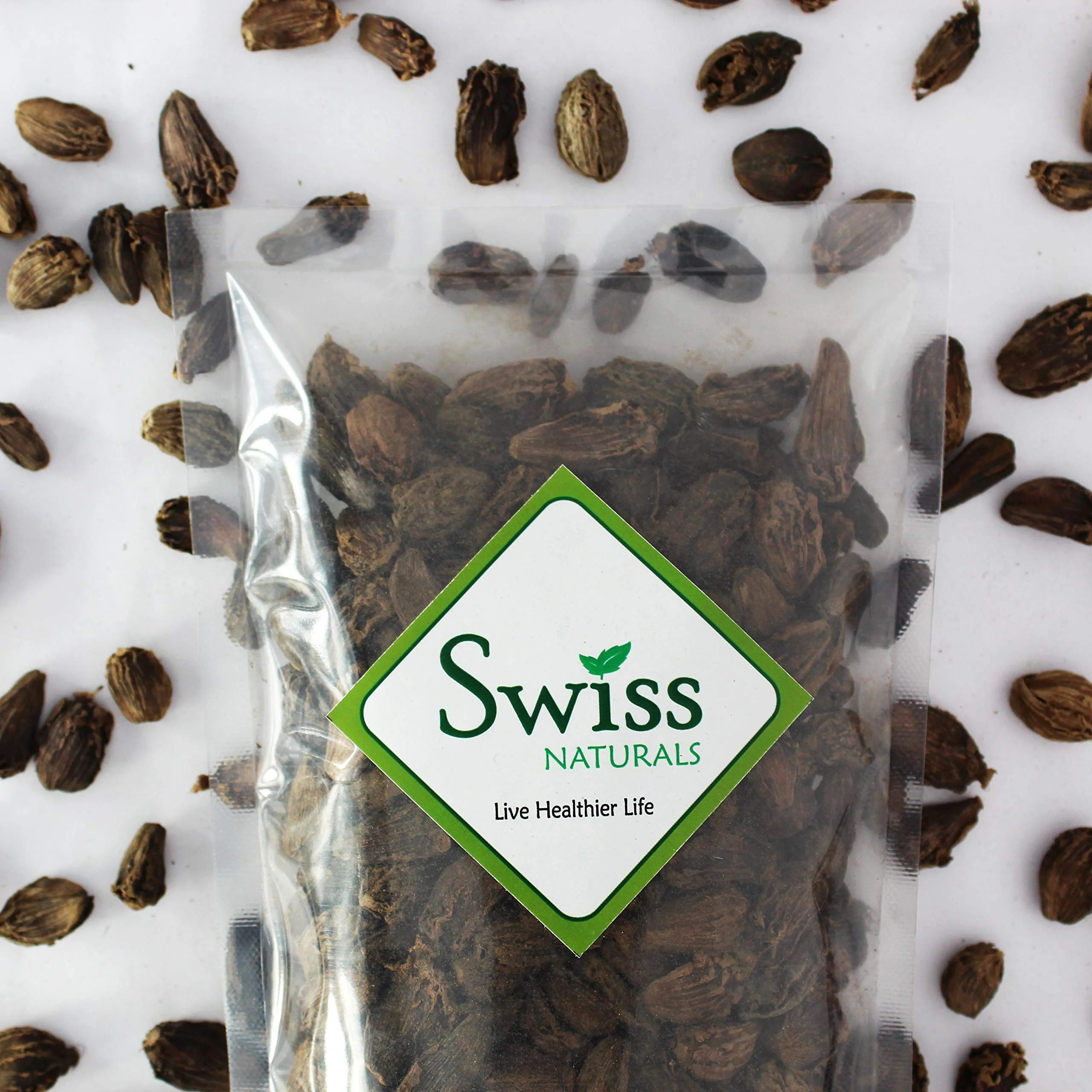 Swiss Naturals Black Cardamom | Kali Elaichi | Badi Ilayachi Whole | Big Cardomon Whole, 400Gm