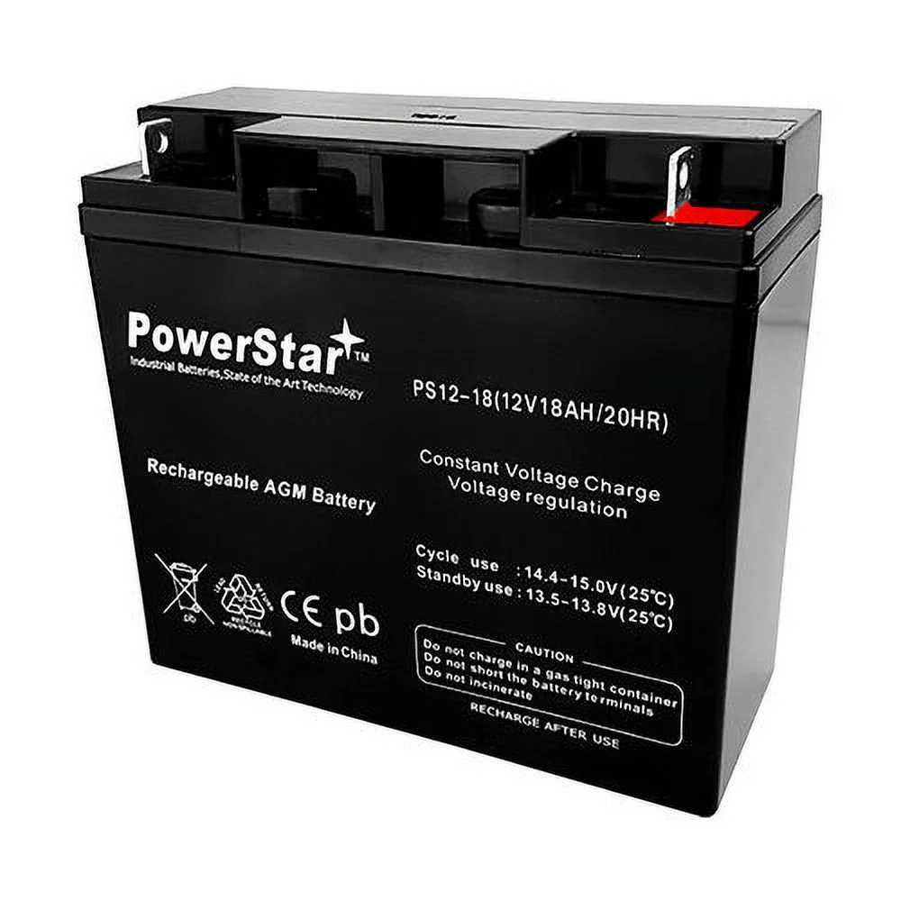 12V 18Ah Rechargeable Sealed Lead Acid Battery with Nut and Bolt (NB) Terminal, Rechargeable SLA AGM Battery Replaces UB12180 FM12180 6fm18 for Mobility Scooter, Jump Starter Box, Lawn Mower etc.