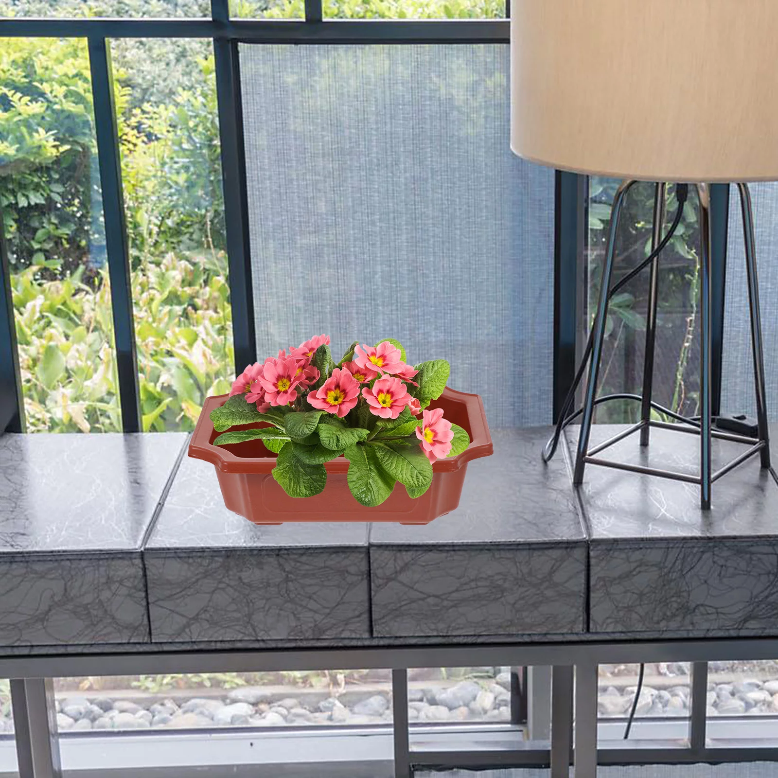 Guichaokj 5pcs Plastic Plant Small Flower Pot Plants Landscape Pots Garden Planter