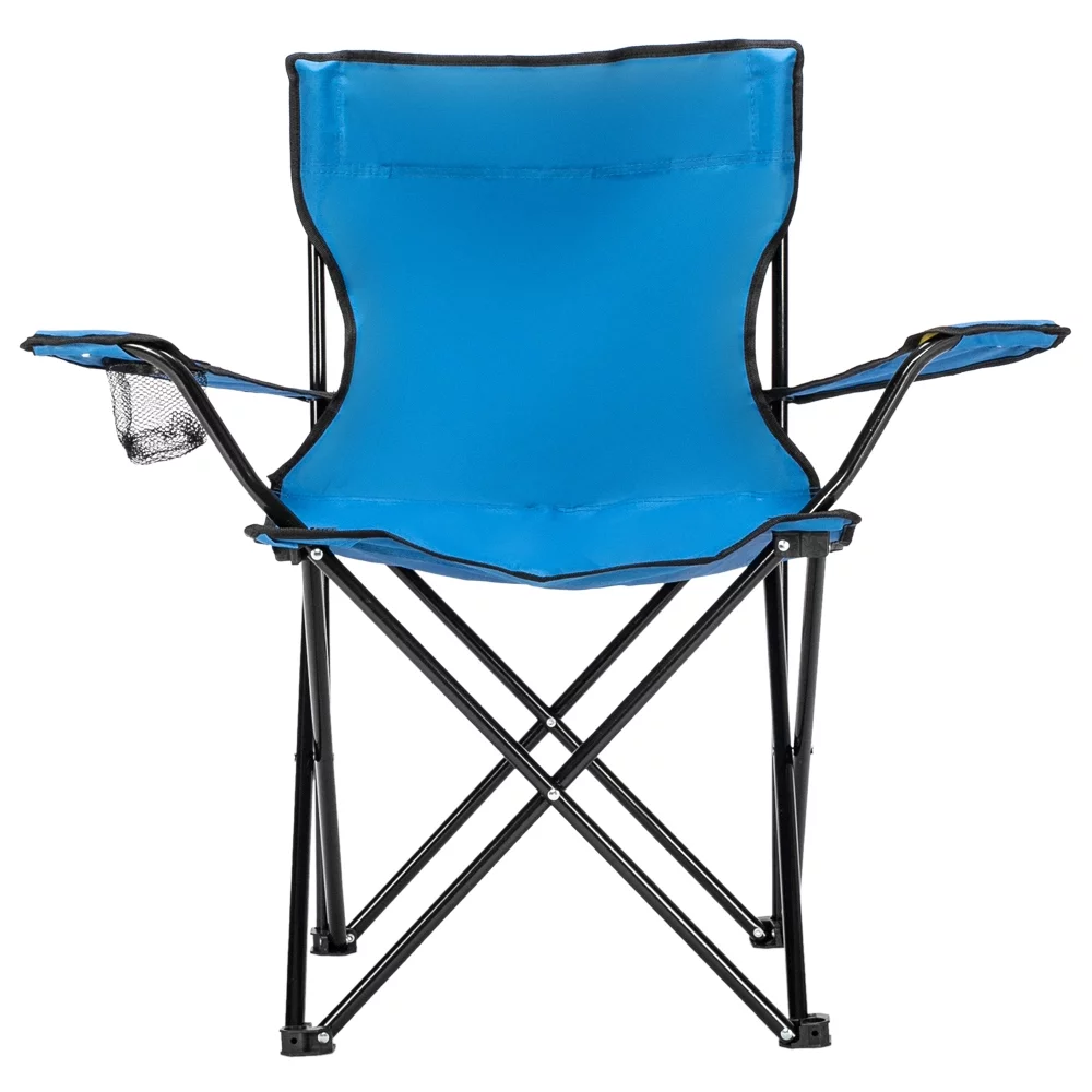 Folding Camp Chair, Compact Design 80x50x50, Portable Blue Outdoor Seat