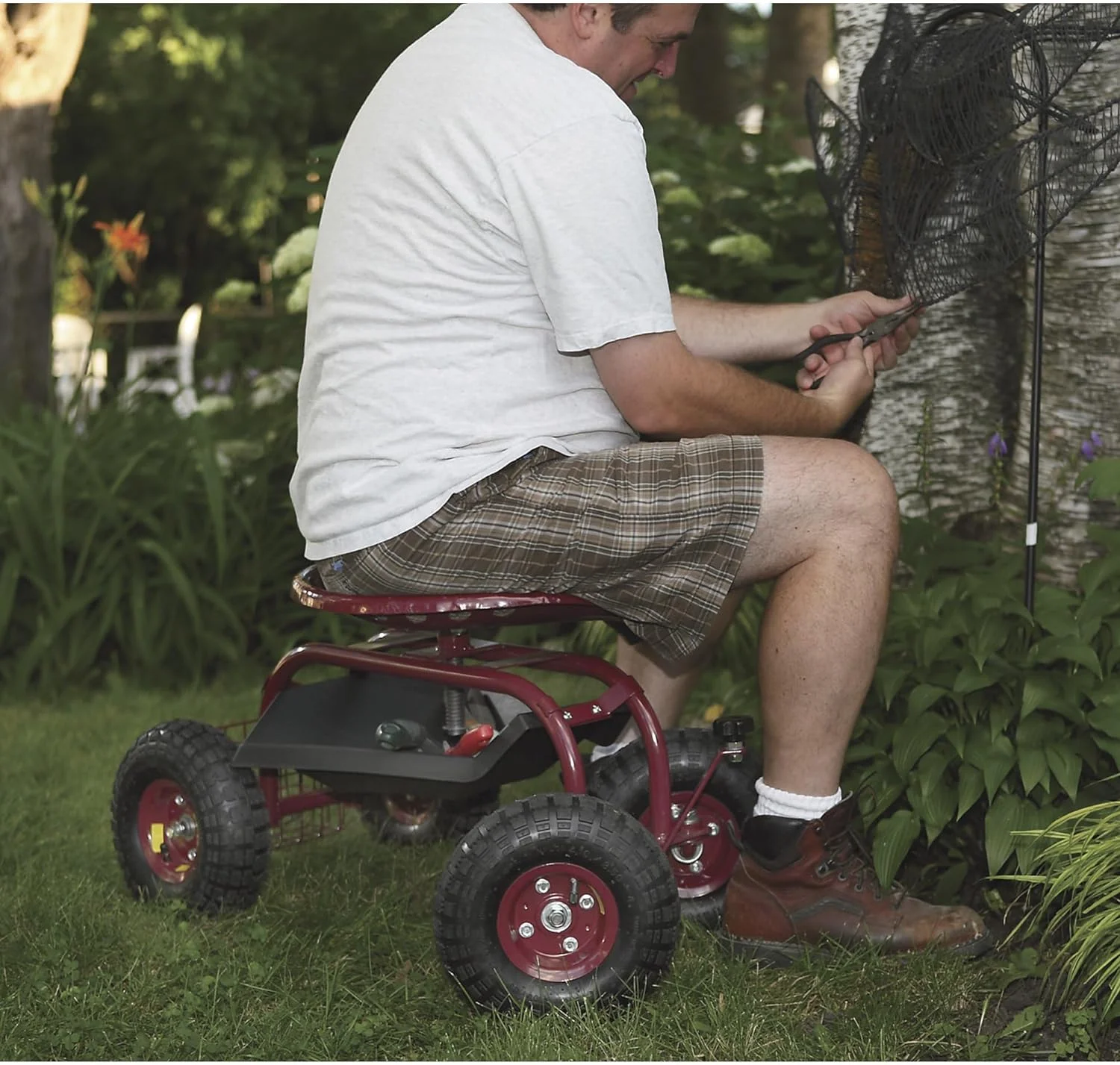 Rolling Garden Seat with Turnbar