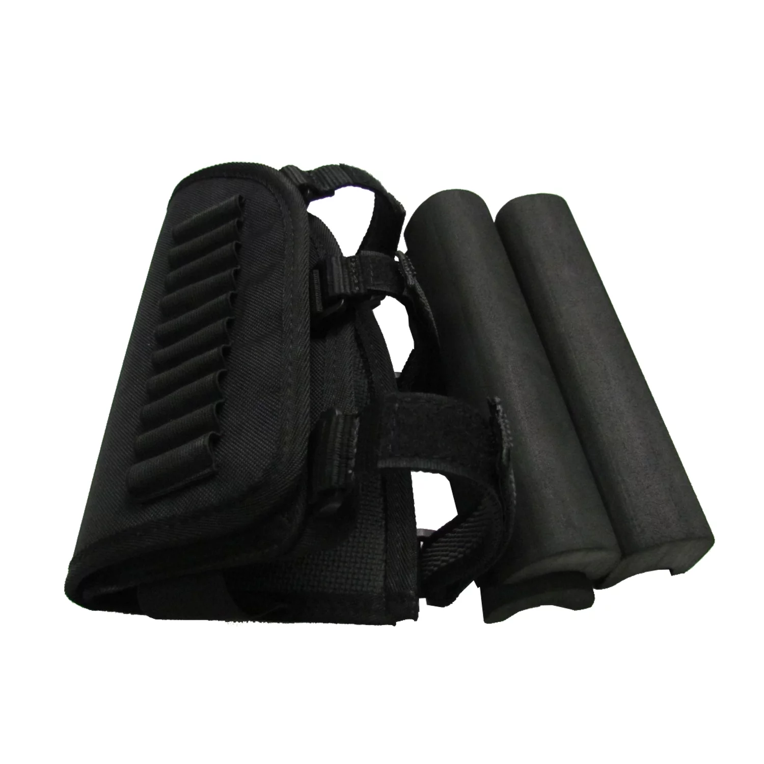 TOURBON Rifle Cheek Weld Riser Rest Comb Raiser with Ammo Holder Shooting Nylon Neoprene-Green/Black