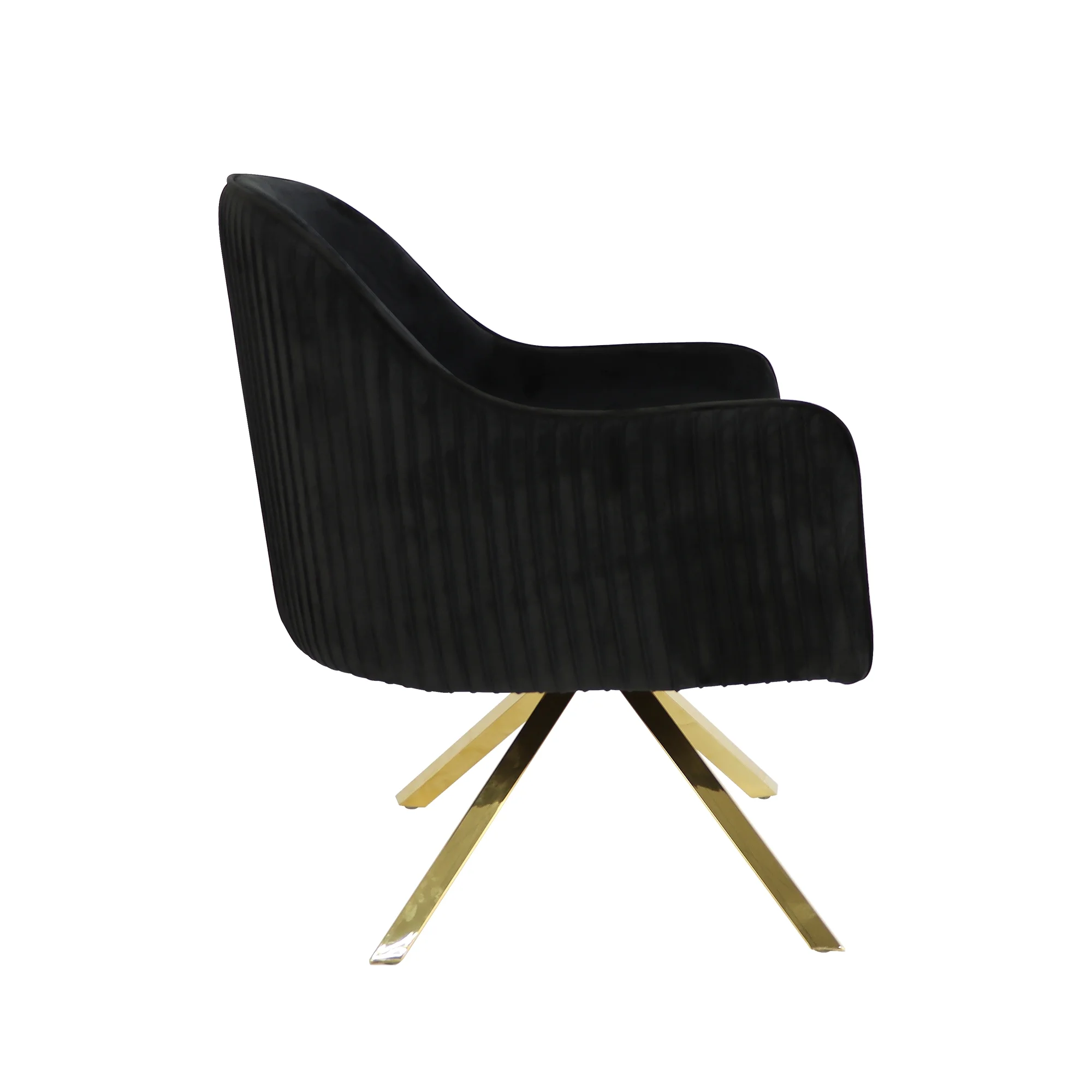 2023 Iron Gold Metal Velvet Fabric Brushed Stainless Steel Dining Chair Accent Chair