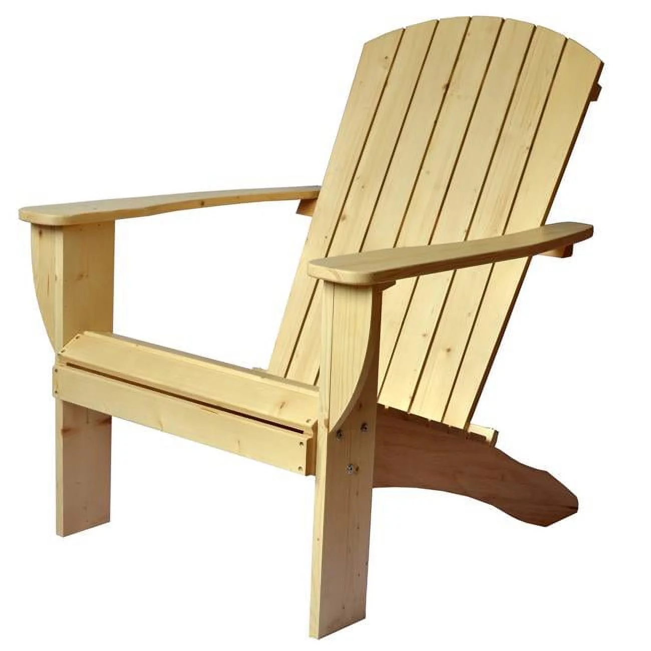 Riverstone Solid Cedar Adirondack Extra Wide Chair with build in bottle opener &  matching folding table   - Unfinished