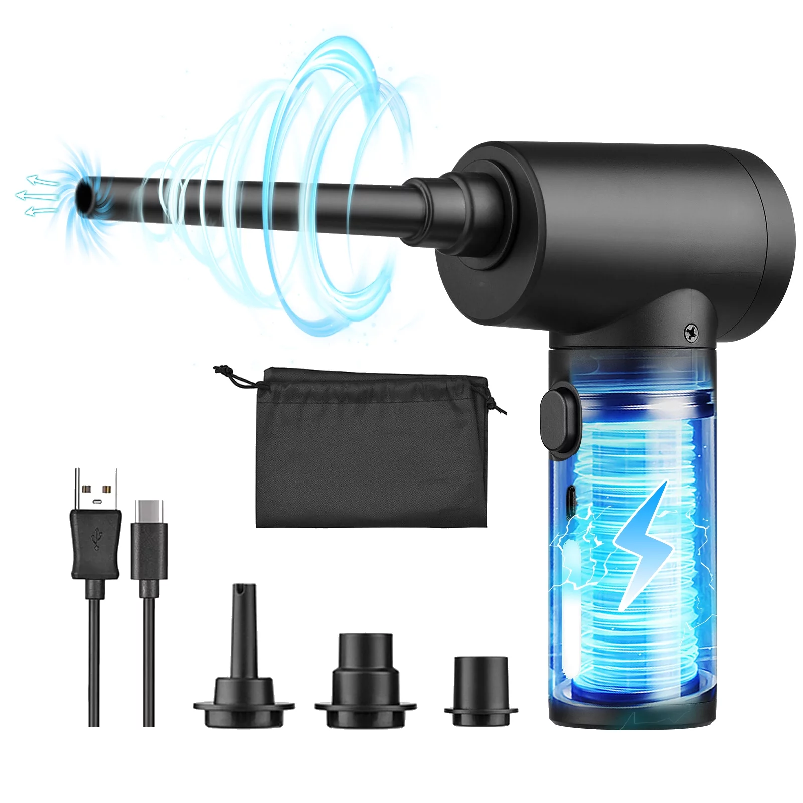 Remover,Pump 2-in-1 With Air Air 50000rpm 100w Blower Inflatable Air Pump Remover With Led 50000rpm 100w Blower Air With 4 Nozzles Pump With 4 Cleaner Buzhi Fuchu Rusuo Dsfen Remove.