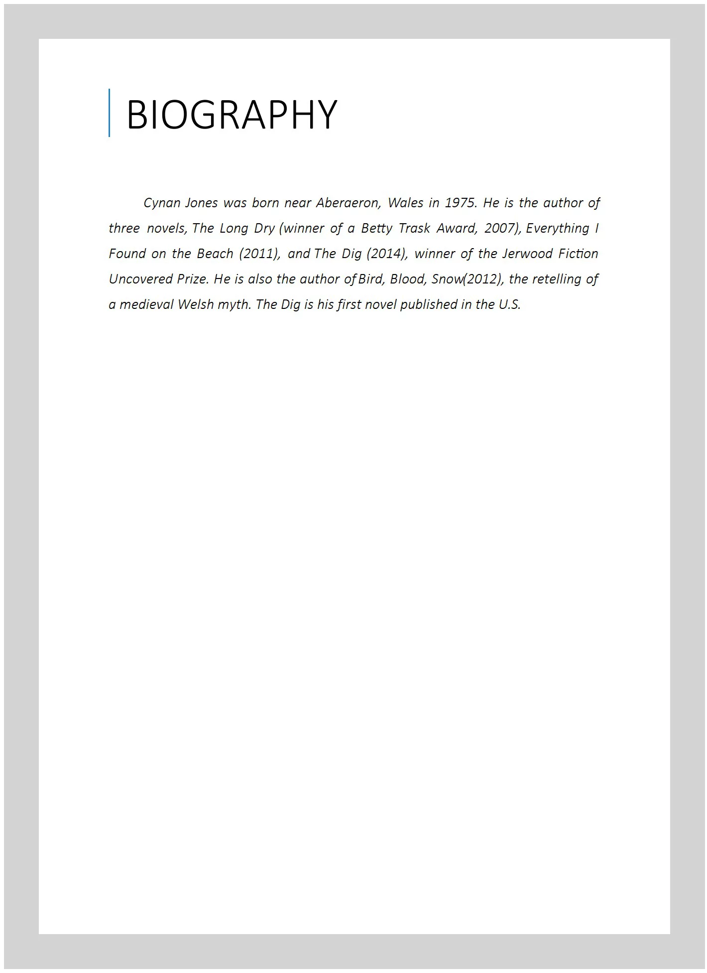 Pre-owned Dig, Paperback by Jones, Cynan, ISBN 1566893933, ISBN-13 9781566893930