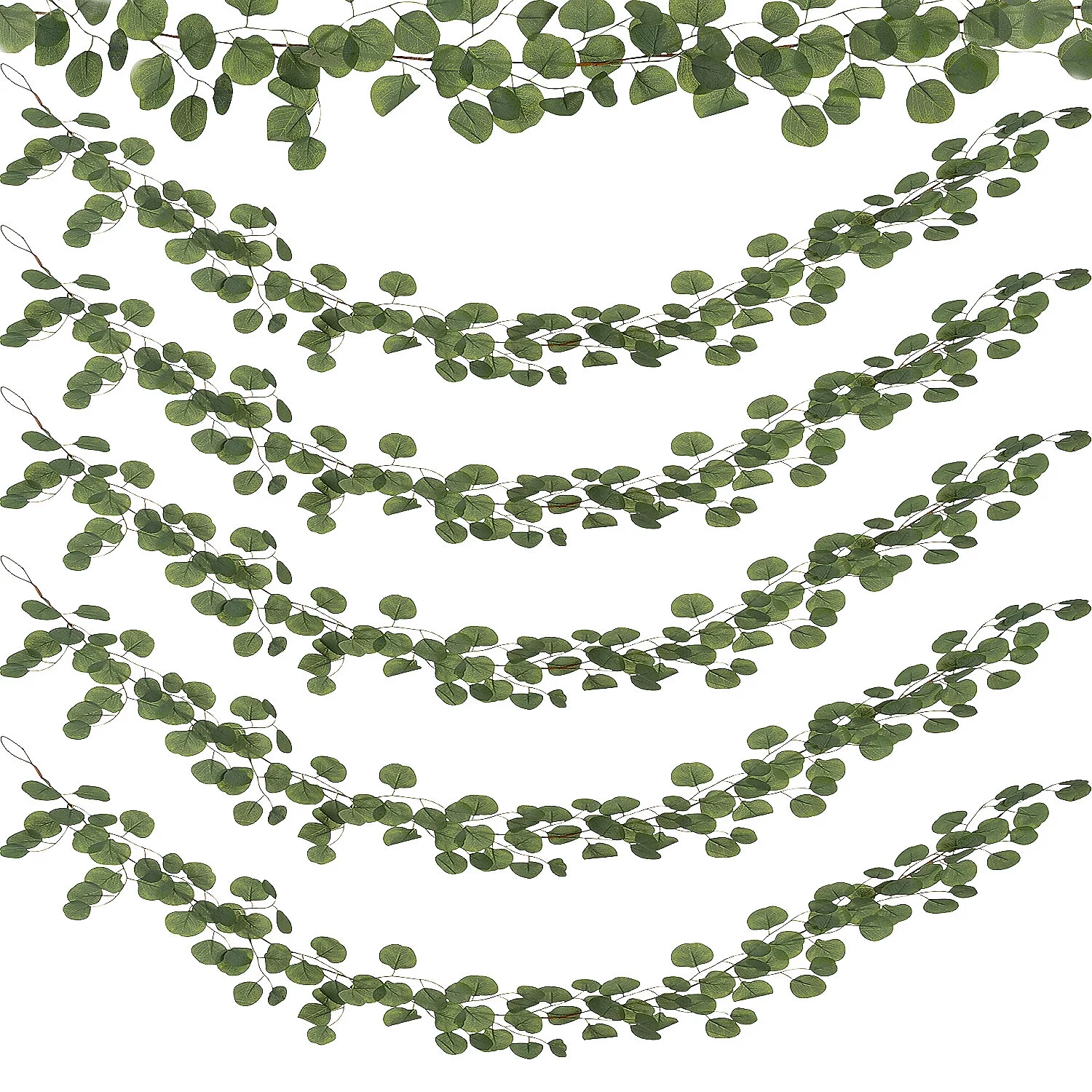 Fun Express Bulk Silver Dollar Eucalyptus Garlands 12 Pieces