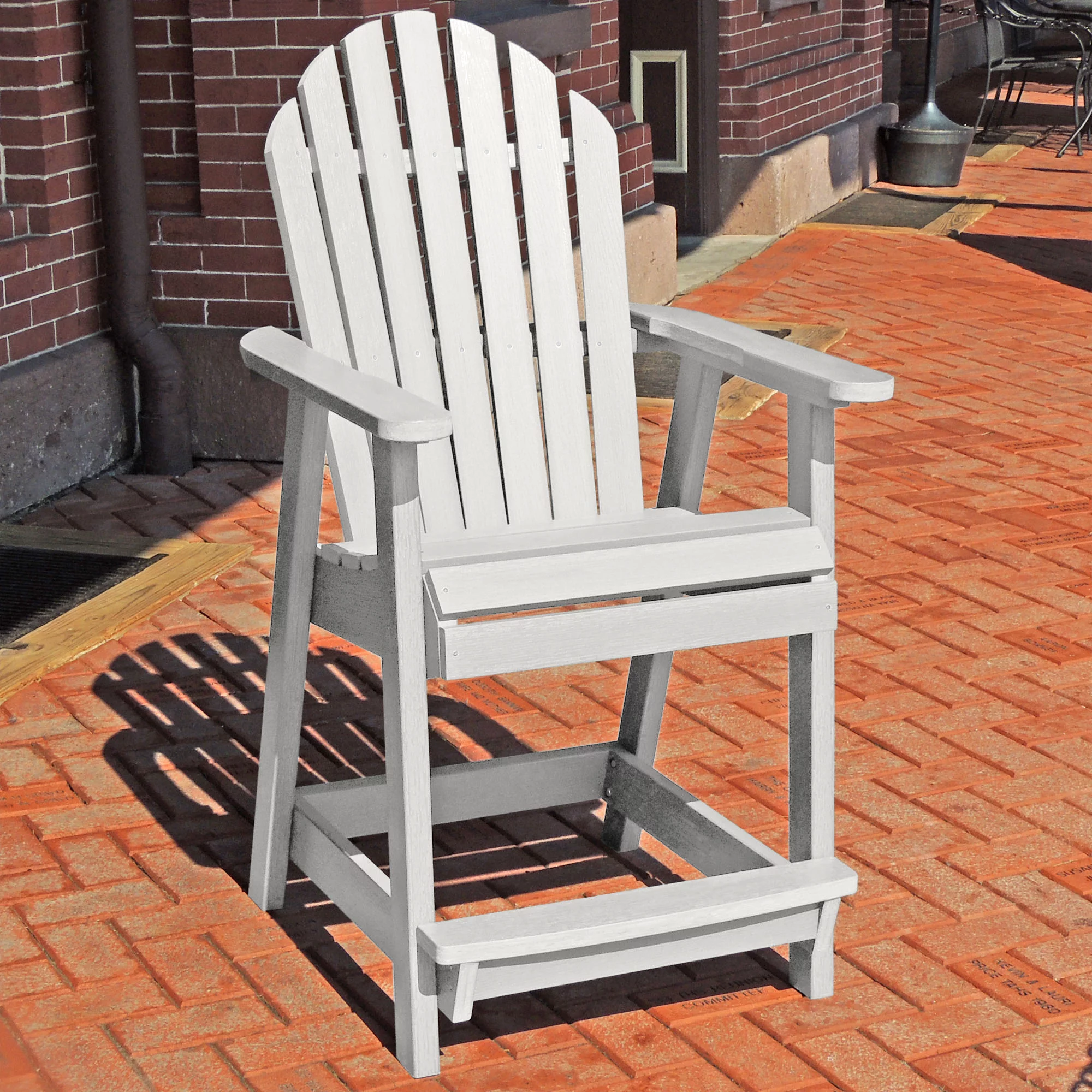 The Sequoia Professional Commercial Grade Muskoka Adirondack Deck Dining Chair in Counter Height