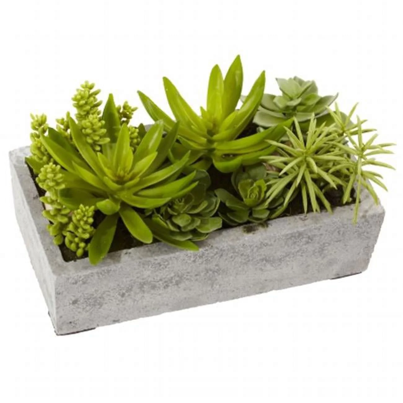 Nearly Natural 4841 Succulent Garden With Concrete Planter
