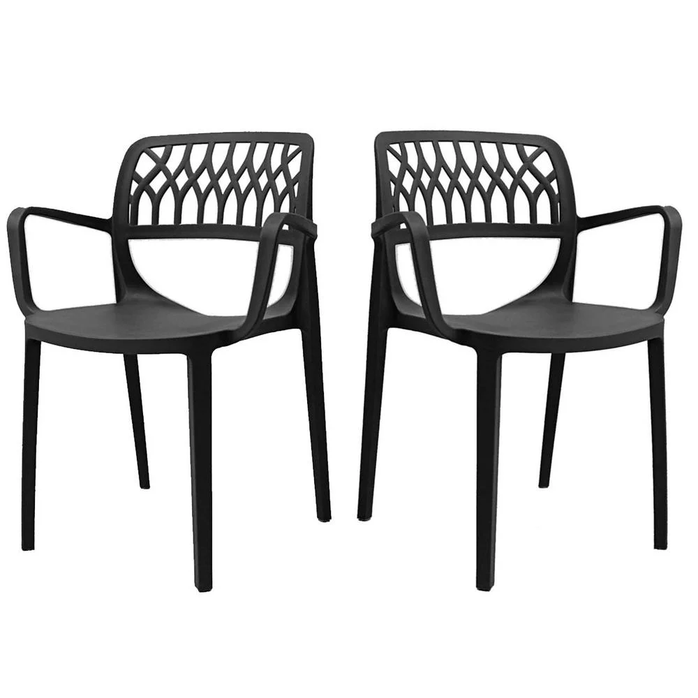 Rainbow Outdoor Elsa Set of 2 Stackable Armchair-Anthracite